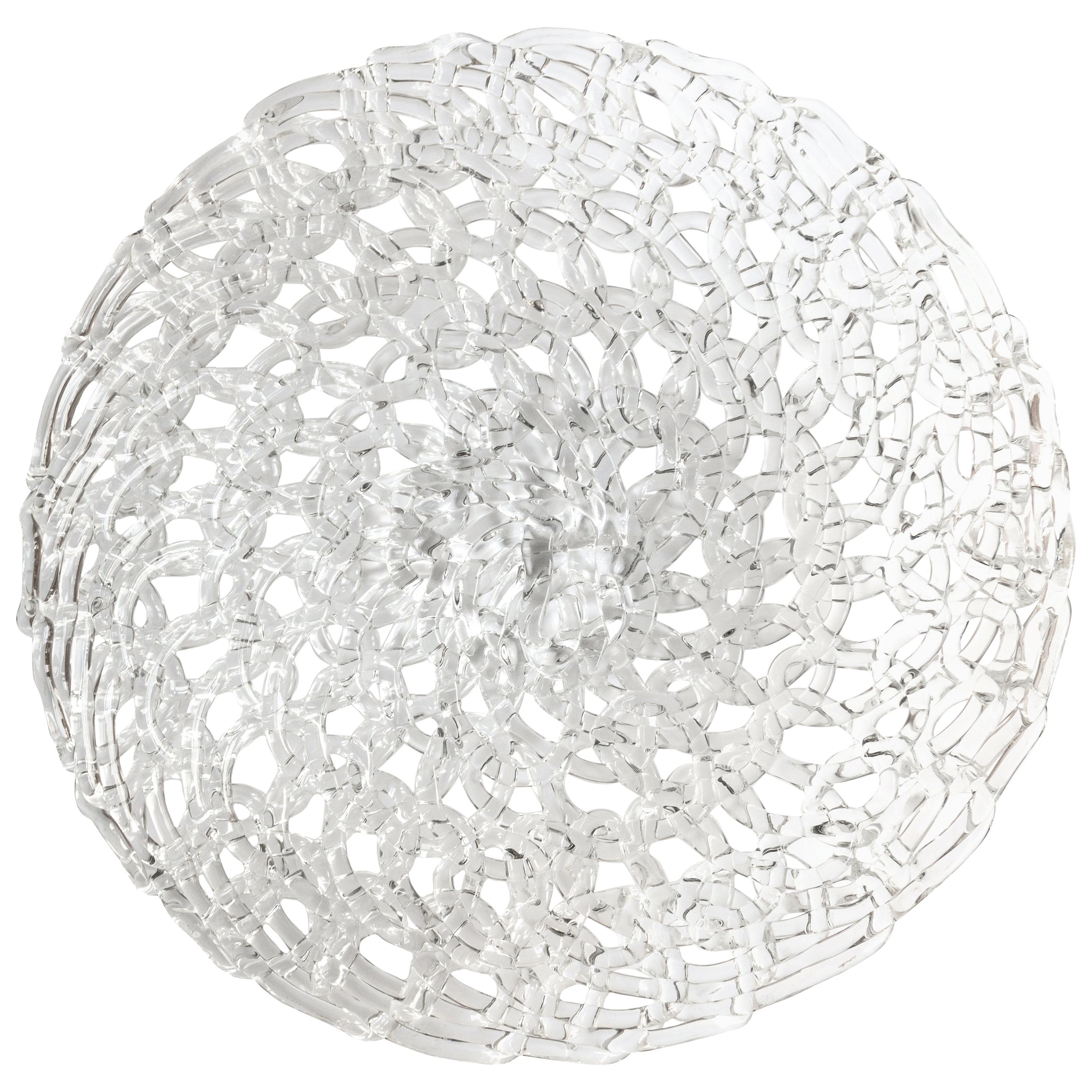 Frutero de encaje de cristal del siglo XXI, grande
