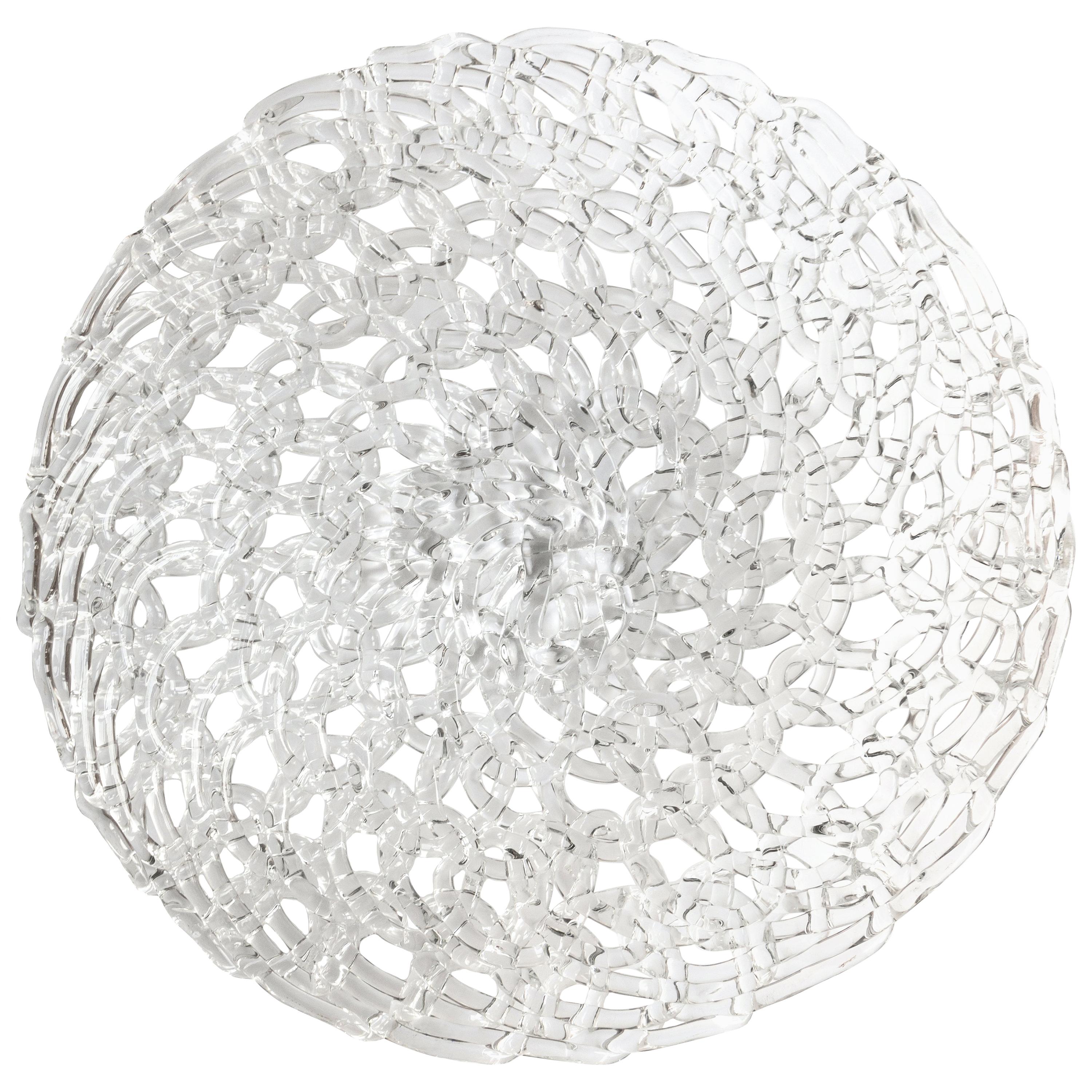 21st Century Glass Lace Fruit Bowl, Large