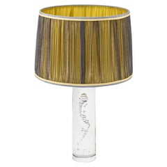 Glass Lamp with Air Bubbles Pattern, Signed "Daum France", circa 1975