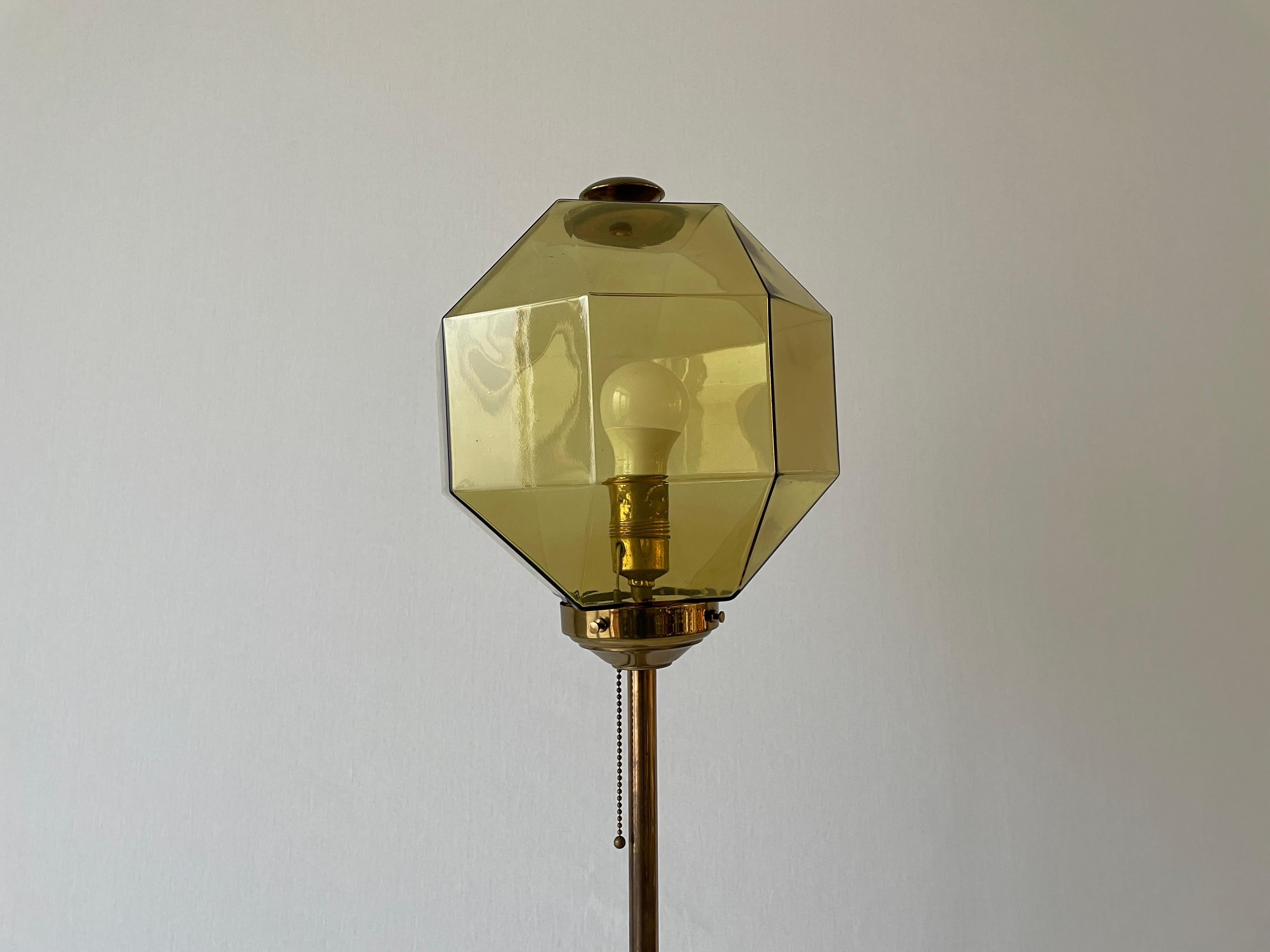 Glass Lampshade and Brass Body Floor Lamp by Bergboms, 1960s, Sweden

This lamp works with E27 light bulb. Max 100W
Wired and suitable to use with 220V and 110V for all countries.

Measurements:
Total height: 125 cm
Glass shade height : 26 cm
Glass
