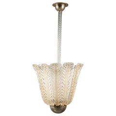 Glass Lantern by Barovier & Toso, Italy, circa 1940