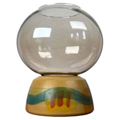 Candelabro farol de cristal de KMK Keramik Manufaktur Kupfermühle, años 70