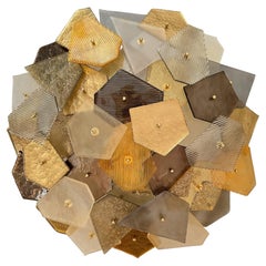 Glass large modern flush mount