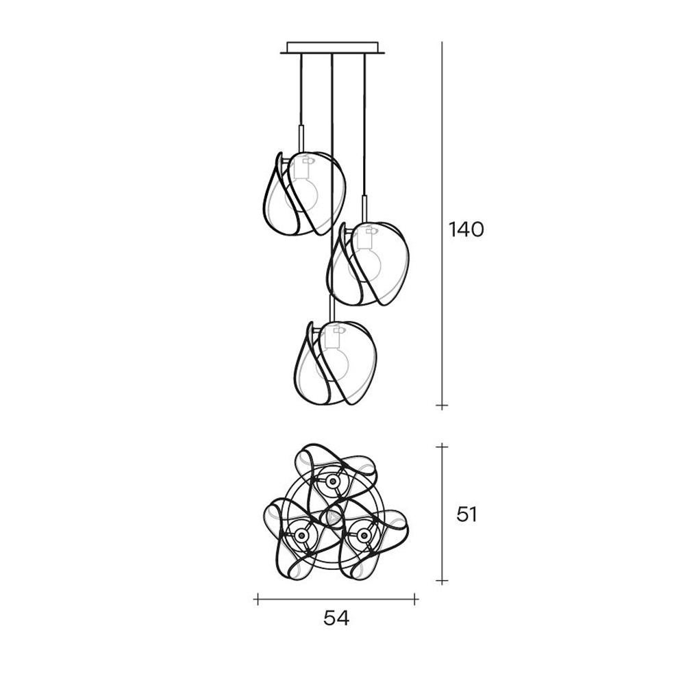 Glass Leaves Suspension For Sale 6