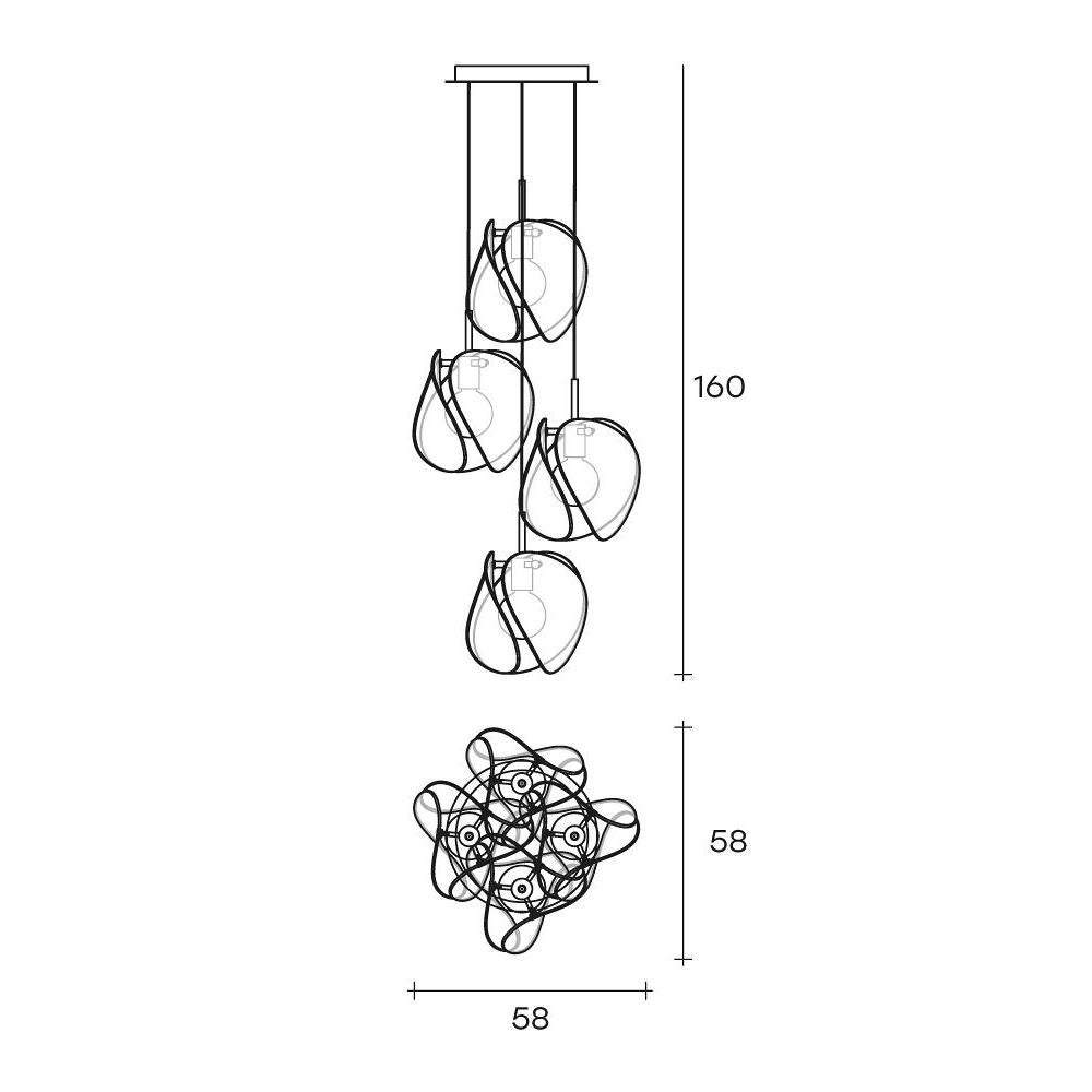 Glass Leaves Suspension For Sale 7
