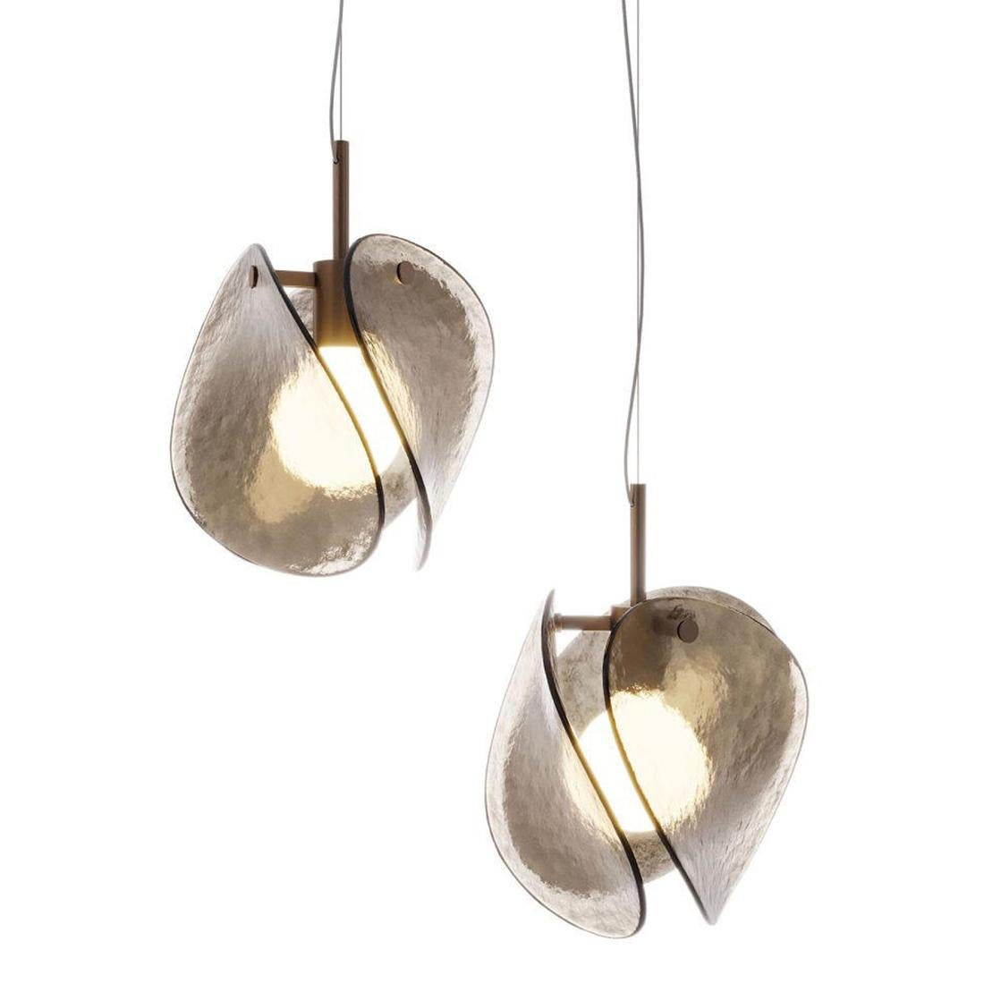 Italian Glass Leaves Suspension For Sale