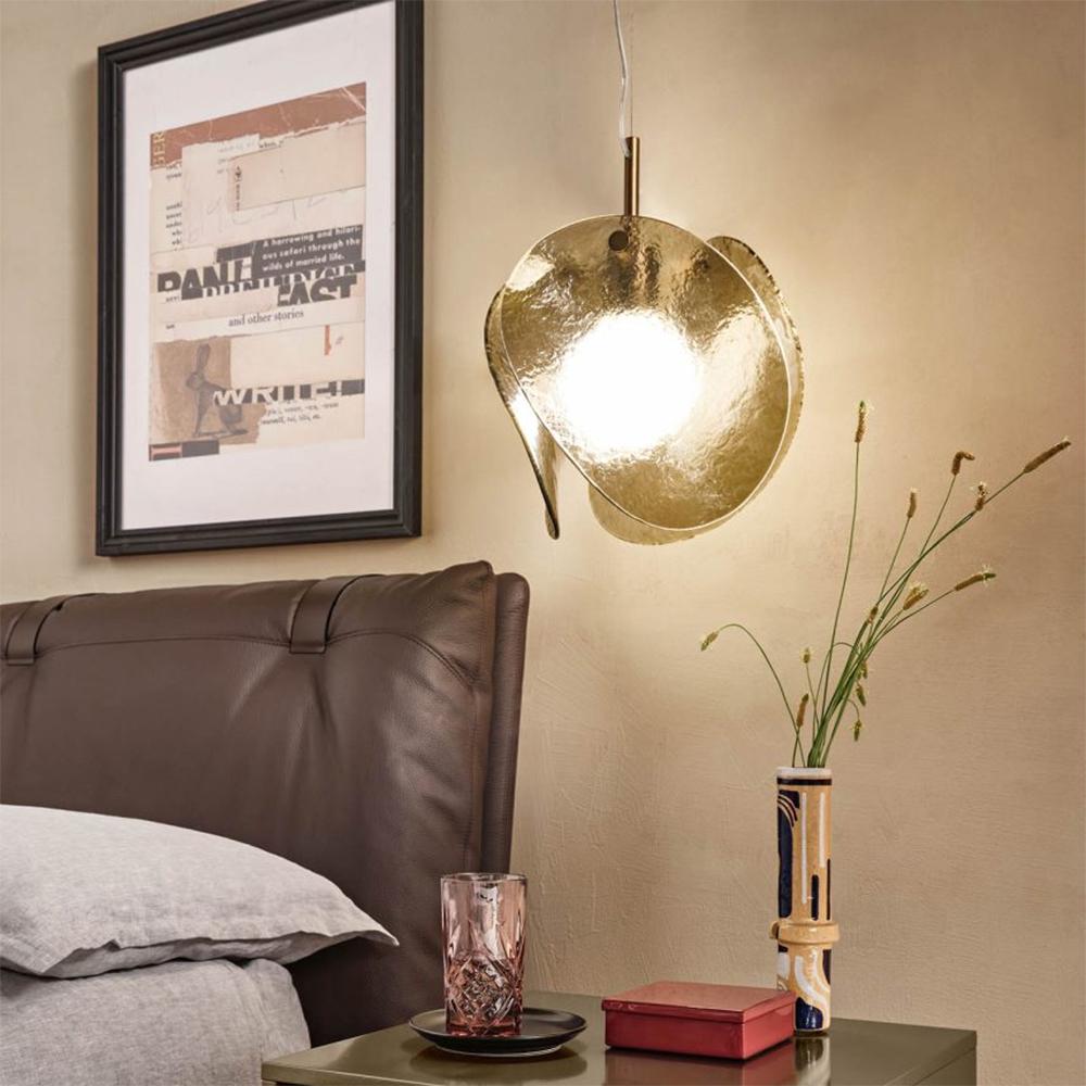 Contemporary Glass Leaves Suspension For Sale