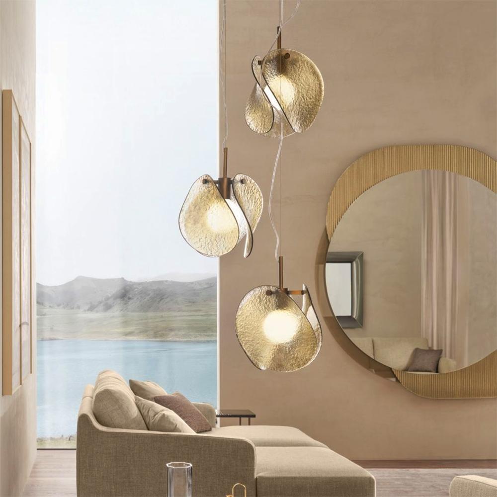 Glass Leaves Suspension For Sale 1