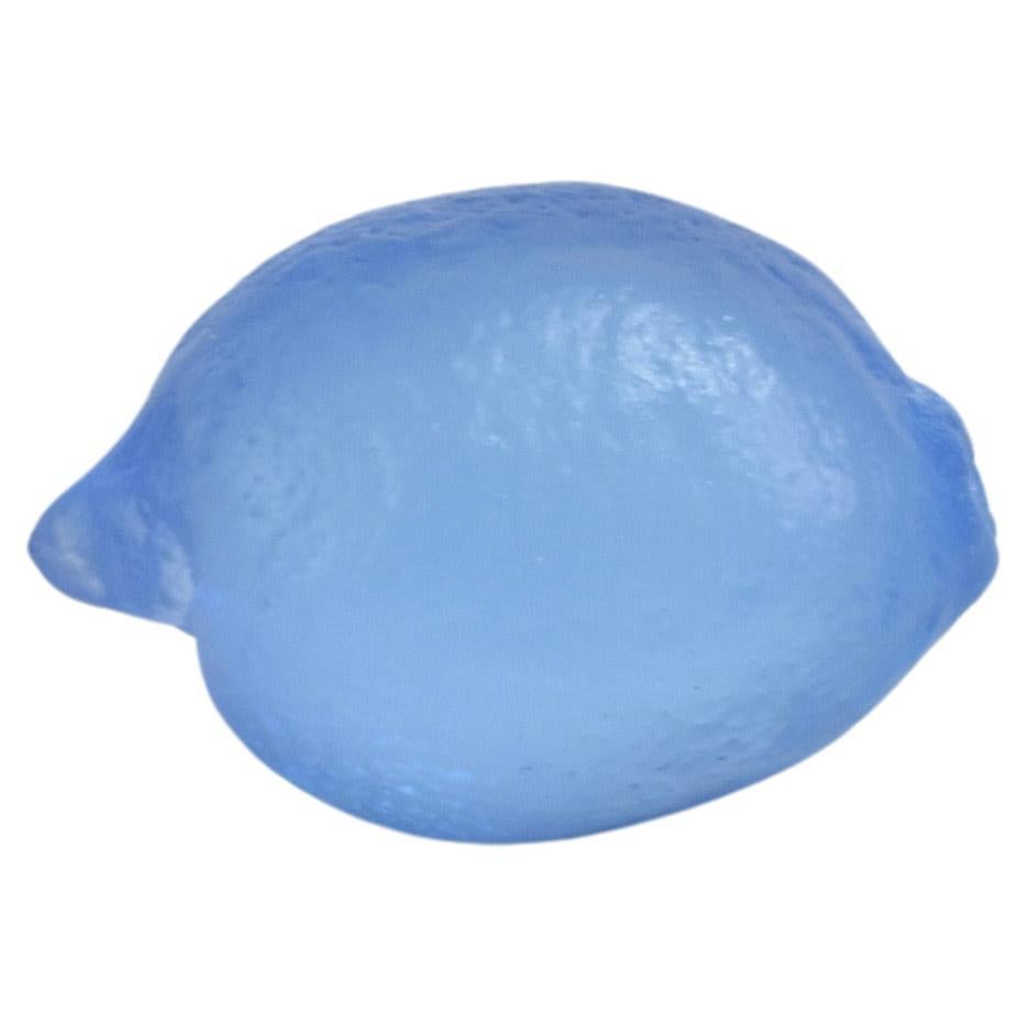 Glass Lemon in Pale Cobalt