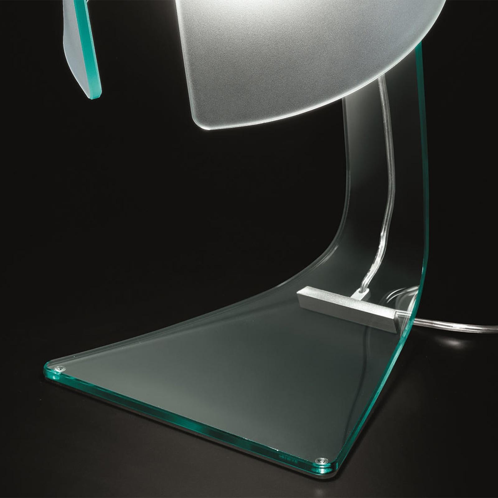 Cast Glass Light Table Lamp  For Sale