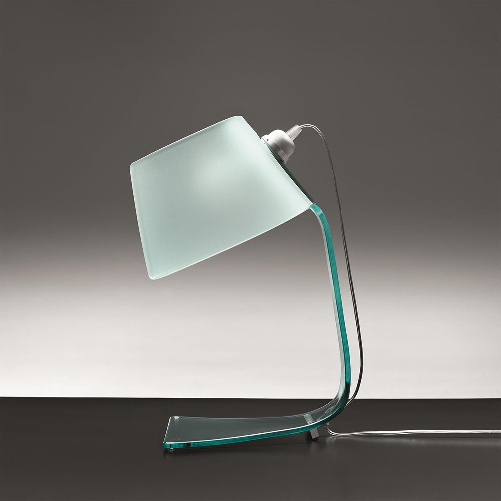 Contemporary Glass Light Table Lamp  For Sale