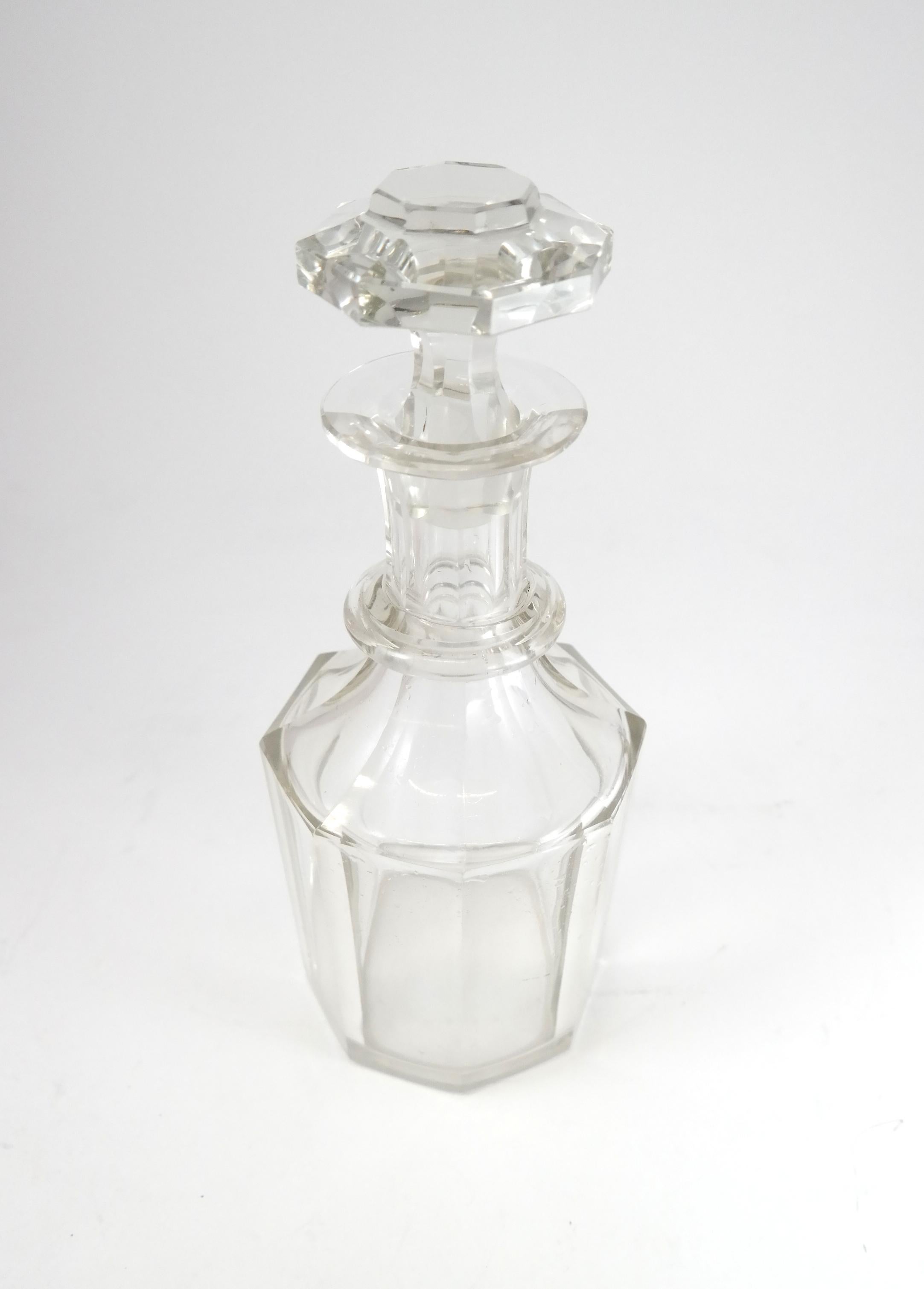 Glass liqueur bottle, second half of the 19th century.