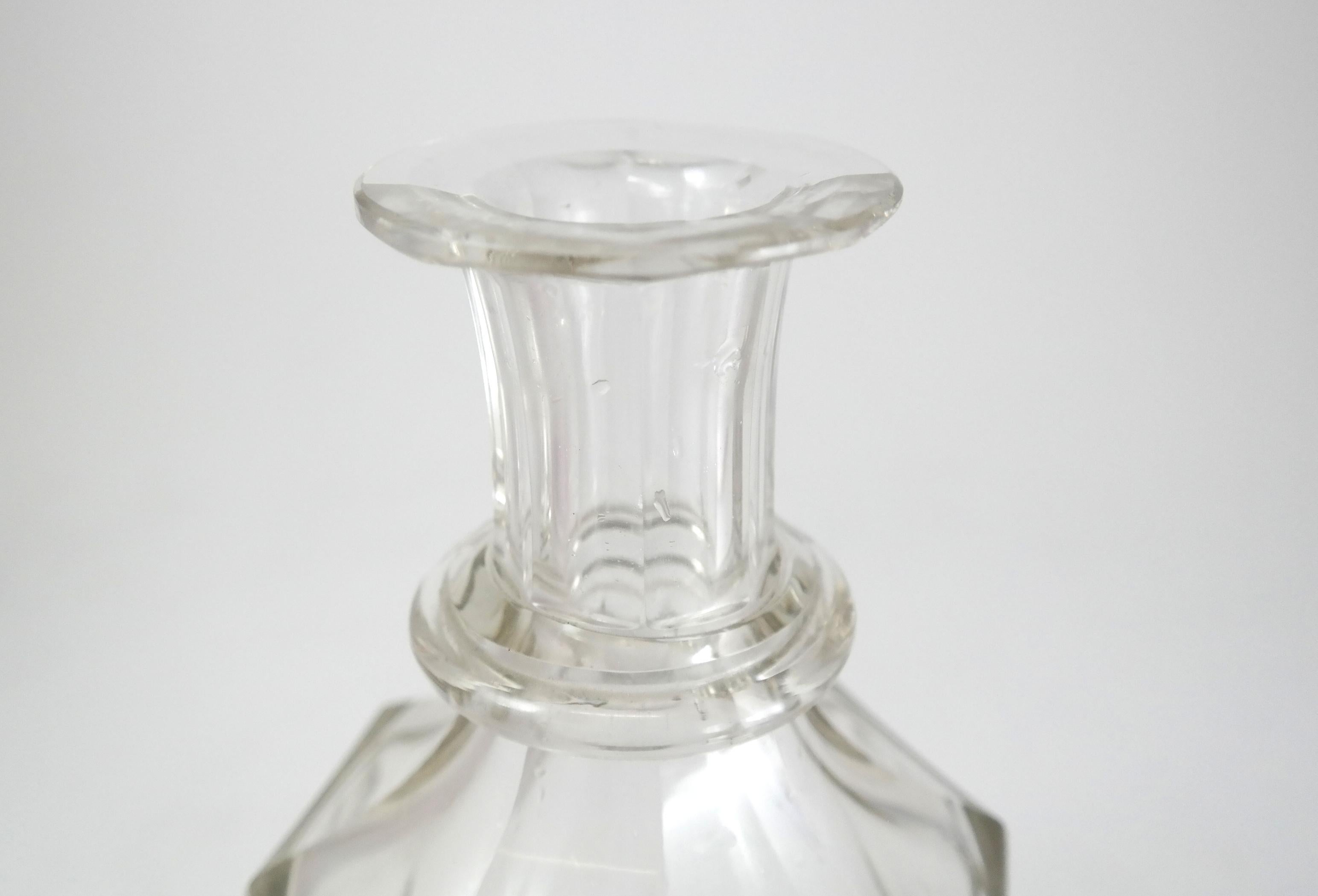 European Glass Liqueur Bottle, Late 19th Century For Sale