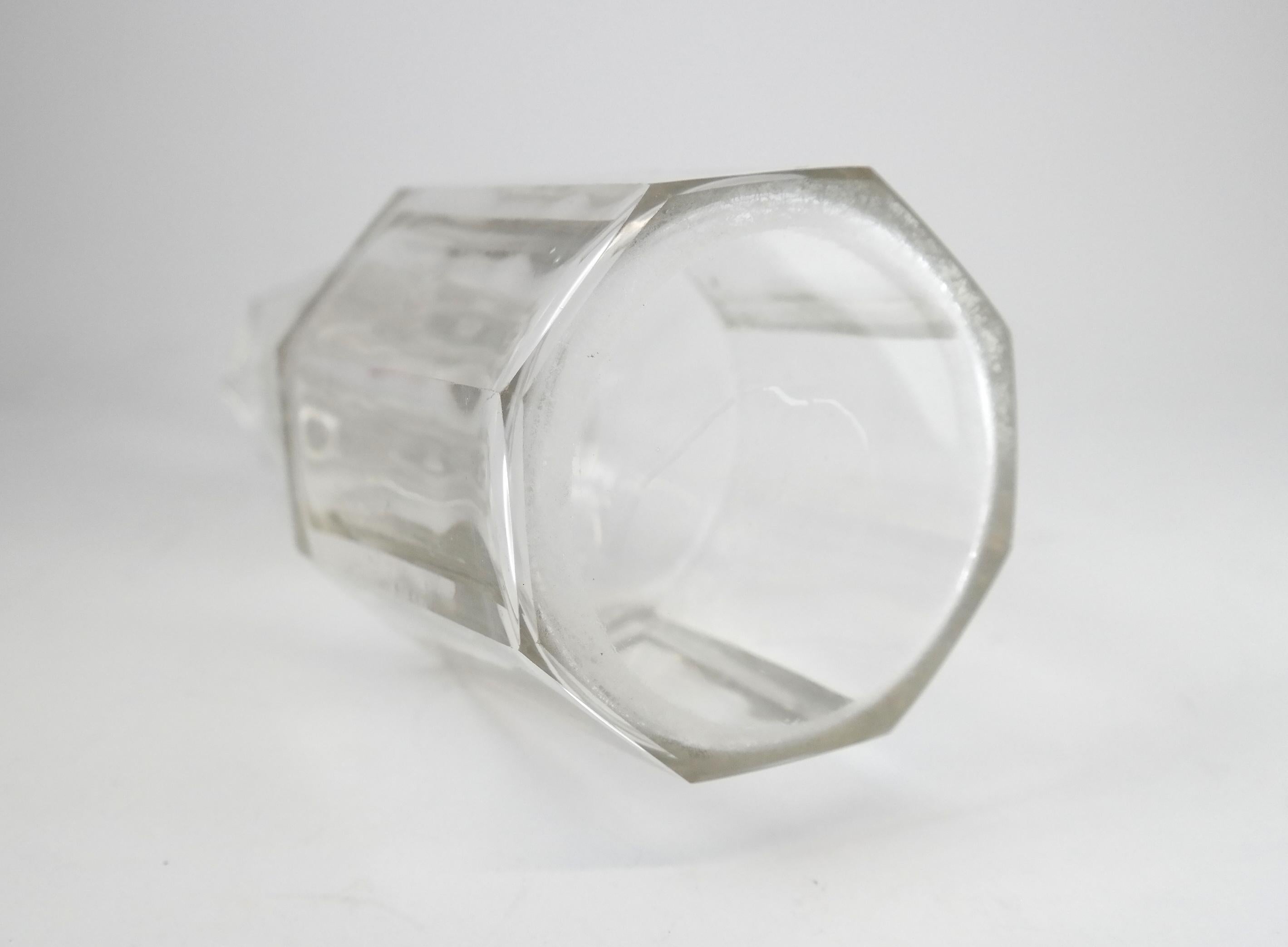 Glass Liqueur Bottle, Late 19th Century For Sale 1