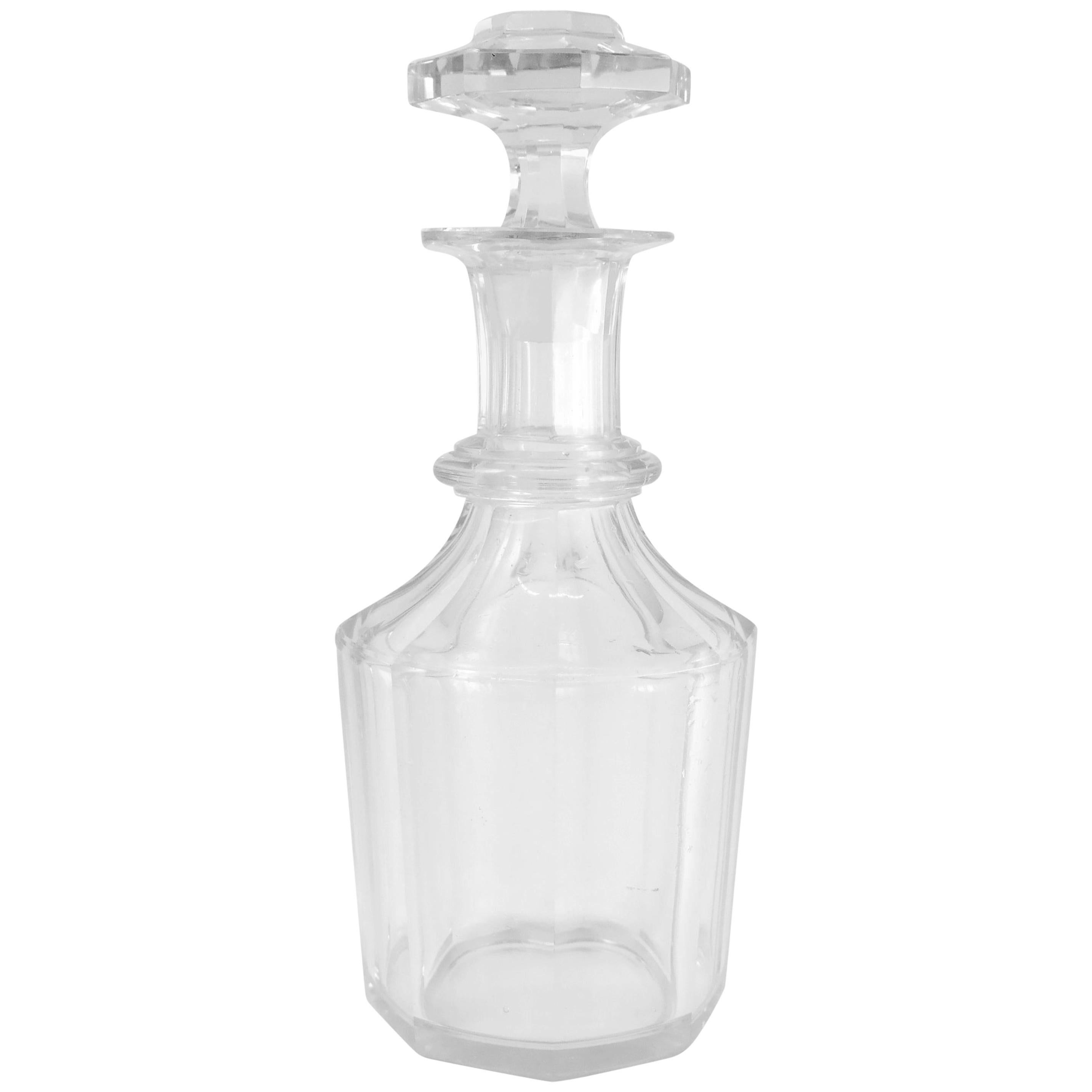 Glass Liqueur Bottle, Late 19th Century For Sale