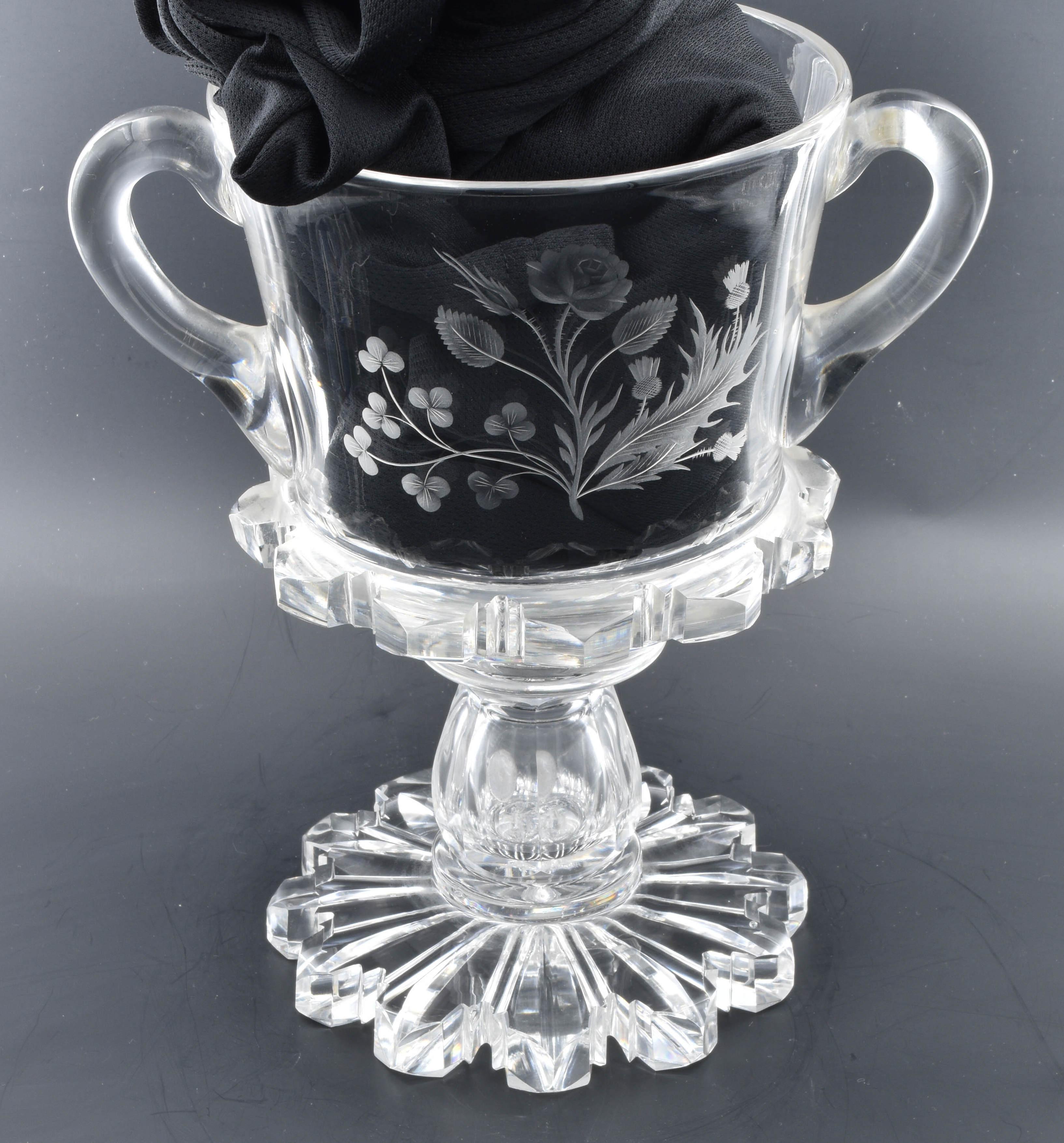 British Glass Loving Cup, for the Coronation of George V and Queen Mary 1911 For Sale