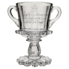 Antique Glass Loving Cup, for the Coronation of George V and Queen Mary 1911