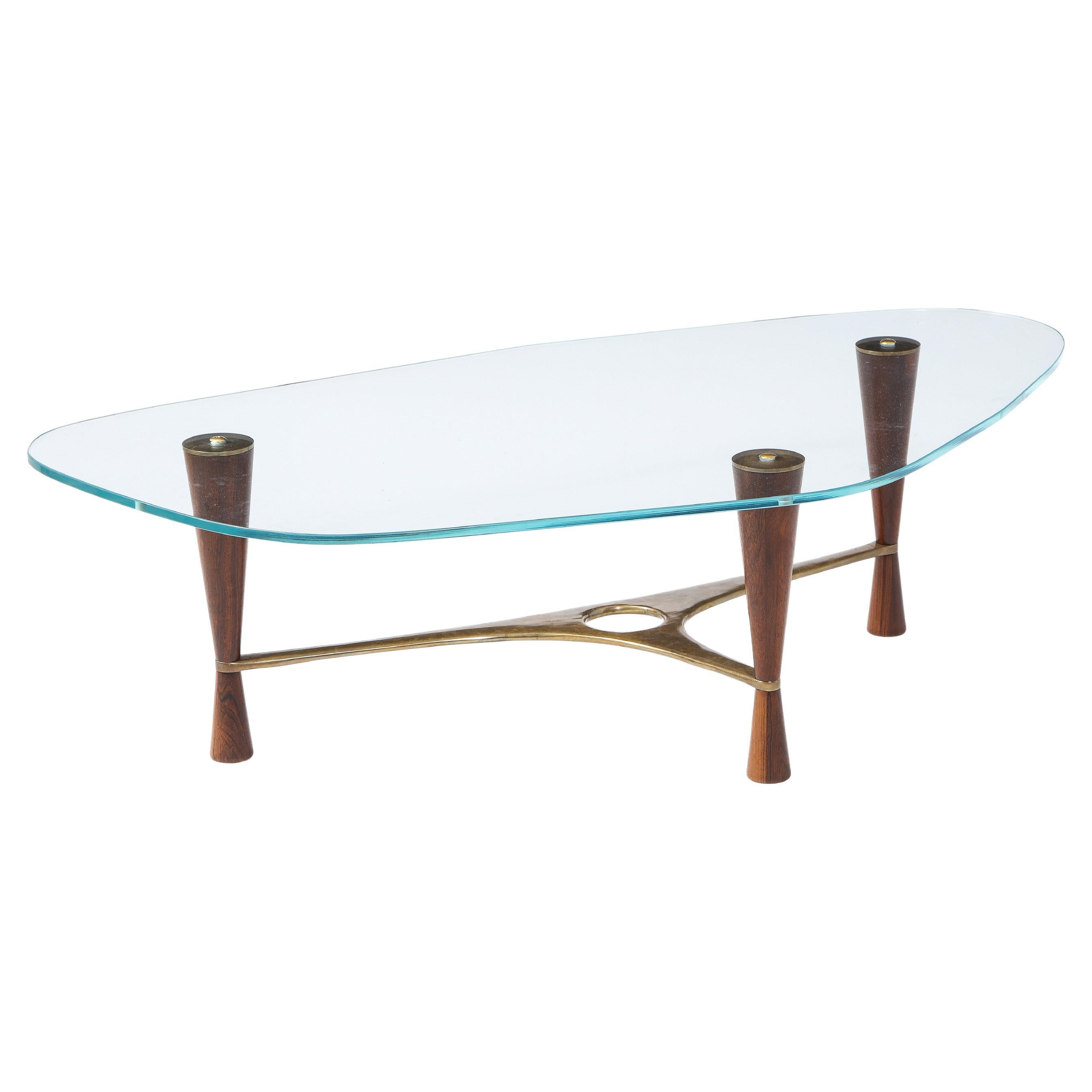 Glass "Low" Table by Edward Wormley, Manufactured by Dunbar, USA 1950's