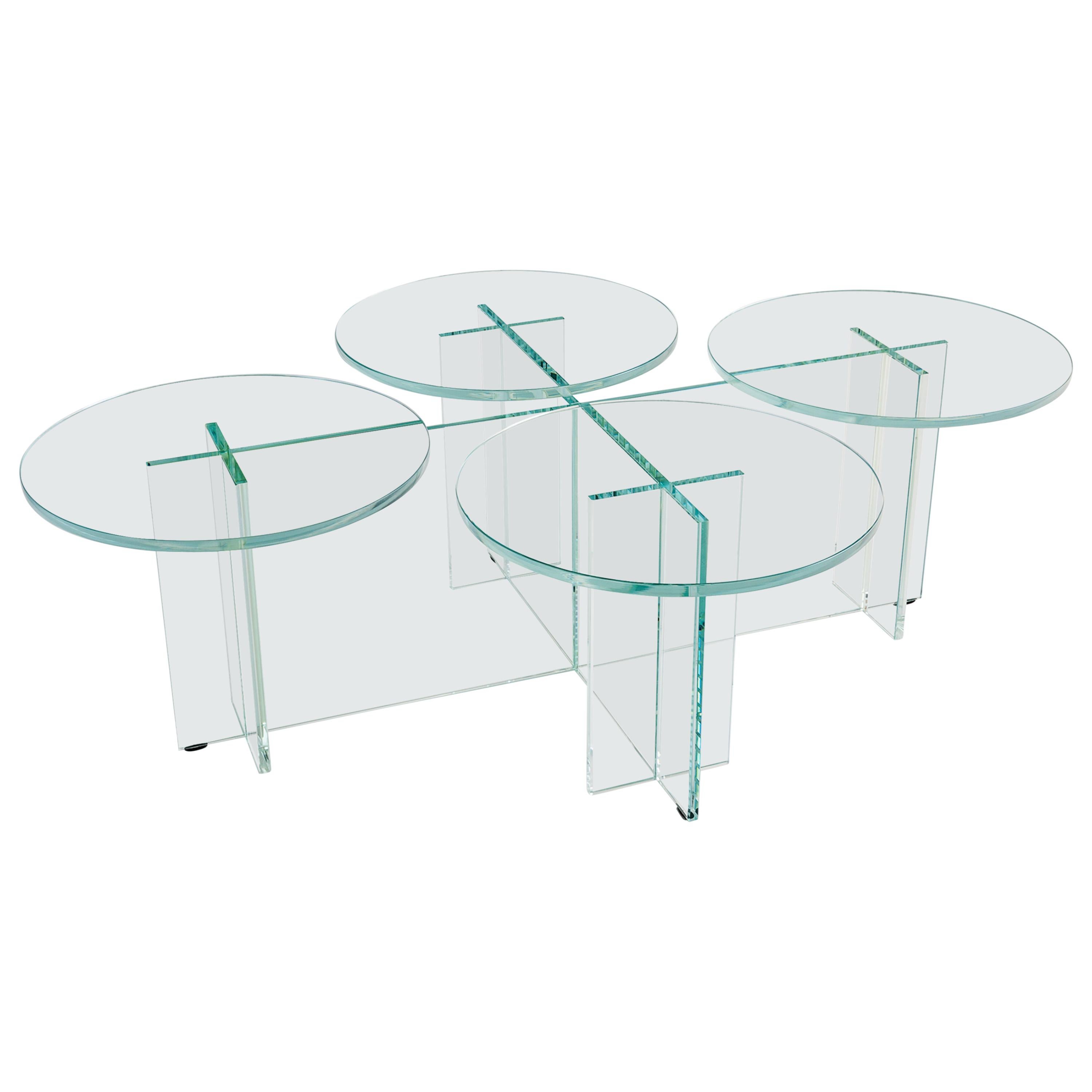 Glass "Marshmallow" Coffee Table, Giorgio Bonaguro
