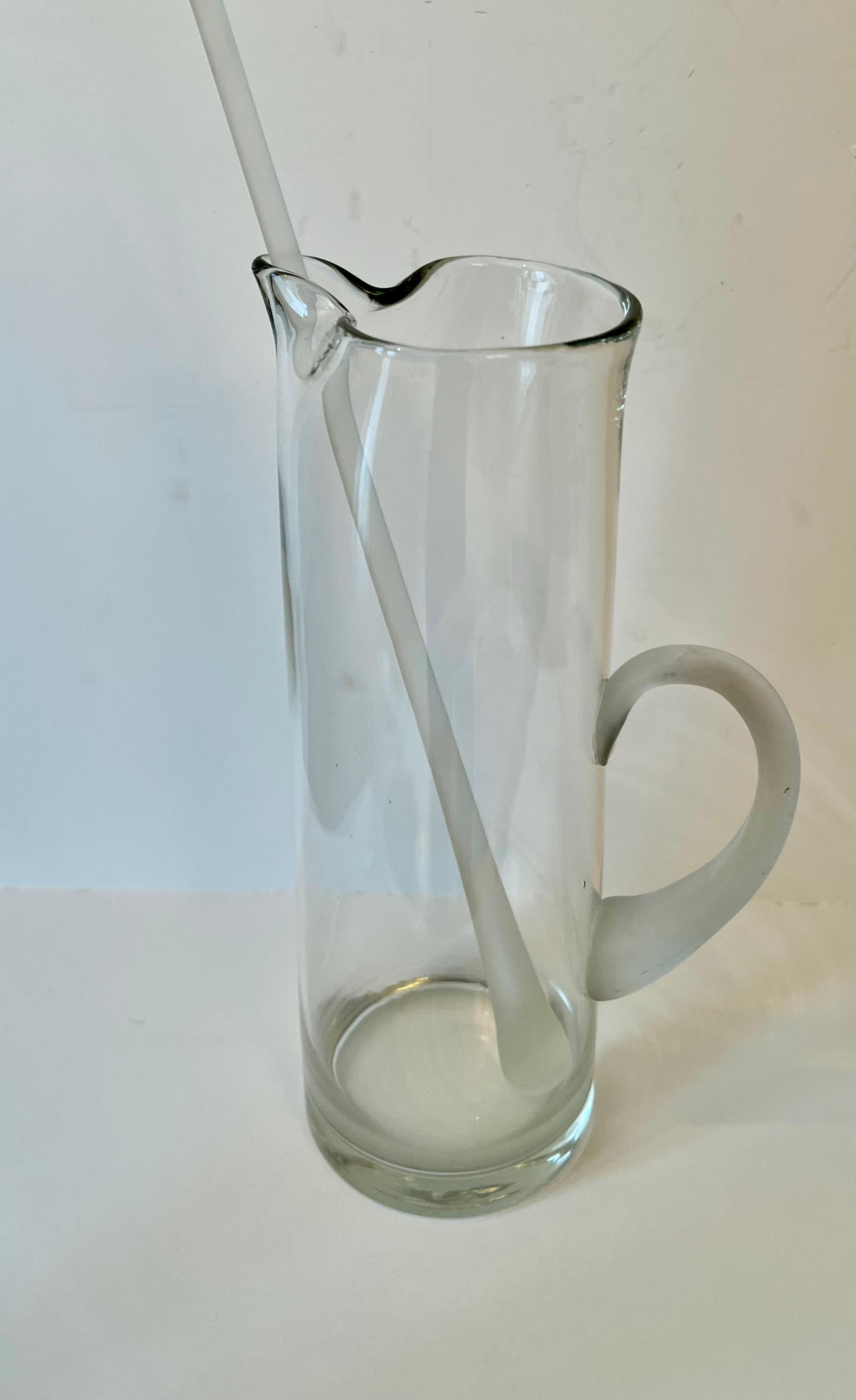 glass martini pitcher with stirrer