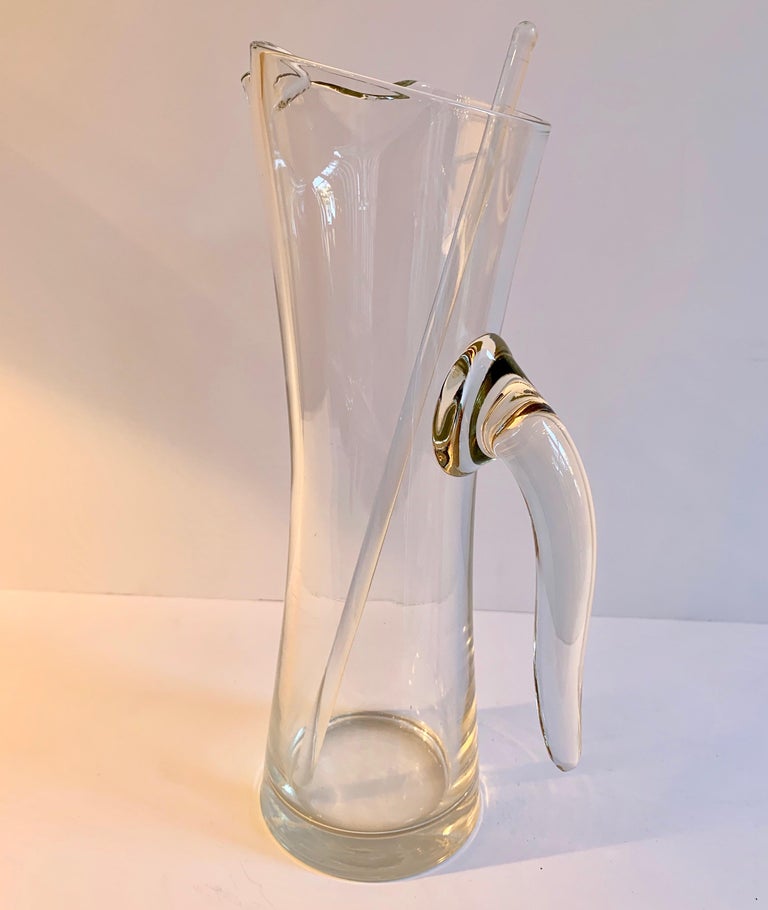 Glass Martini Pitcher with Stirrer at 1stDibs