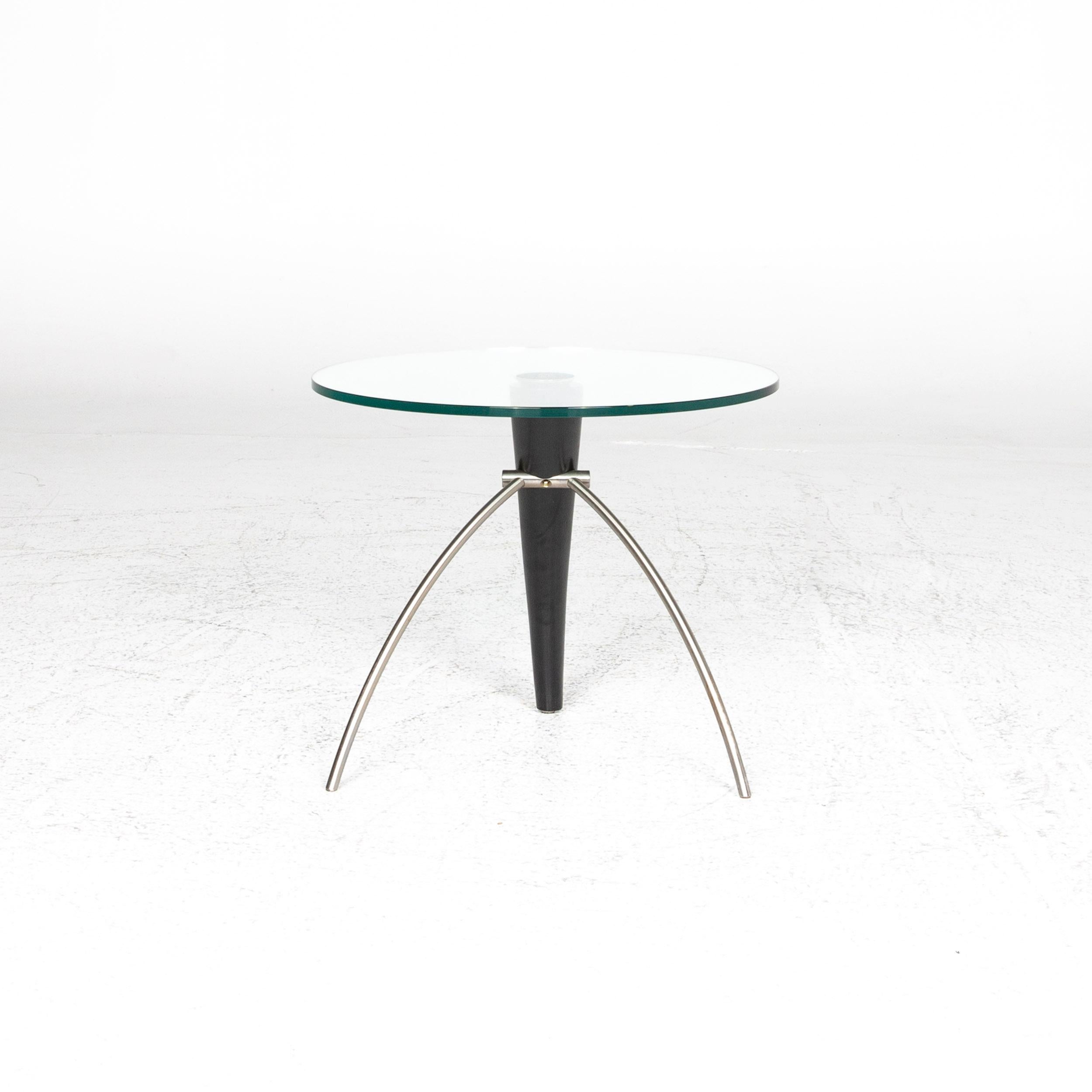 Glass Metal Coffee Table Round Table For Sale 3