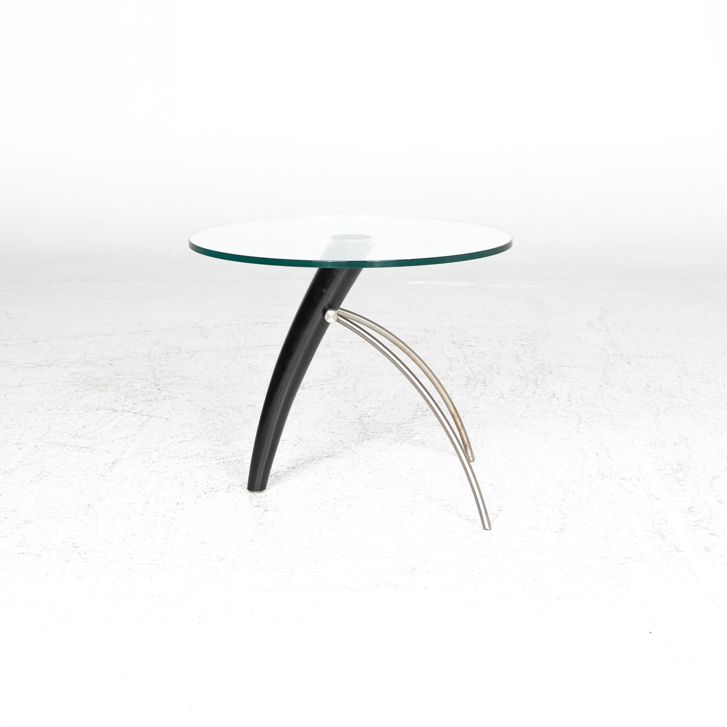 Glass Metal Coffee Table Round Table For Sale 4