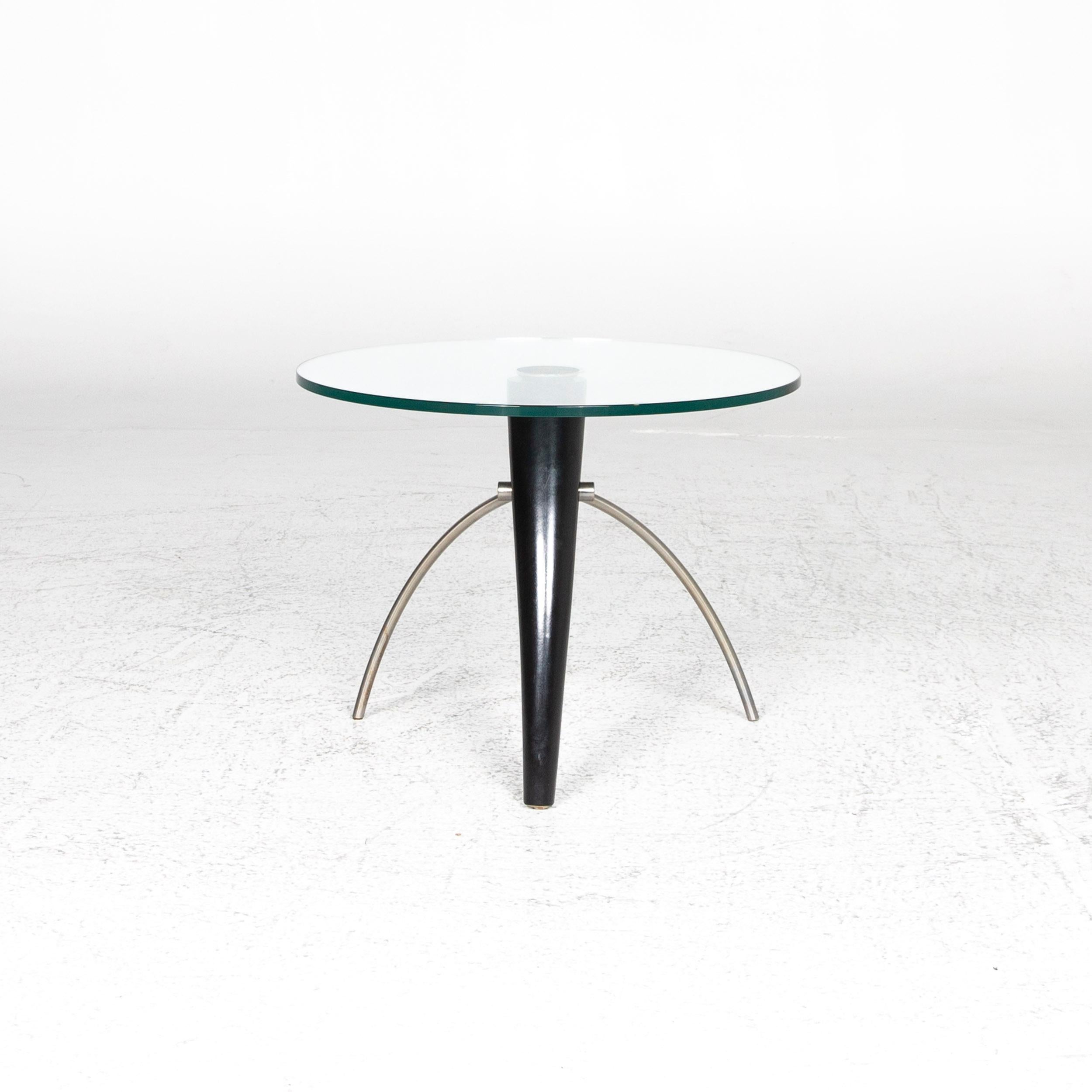 Modern Glass Metal Coffee Table Round Table For Sale