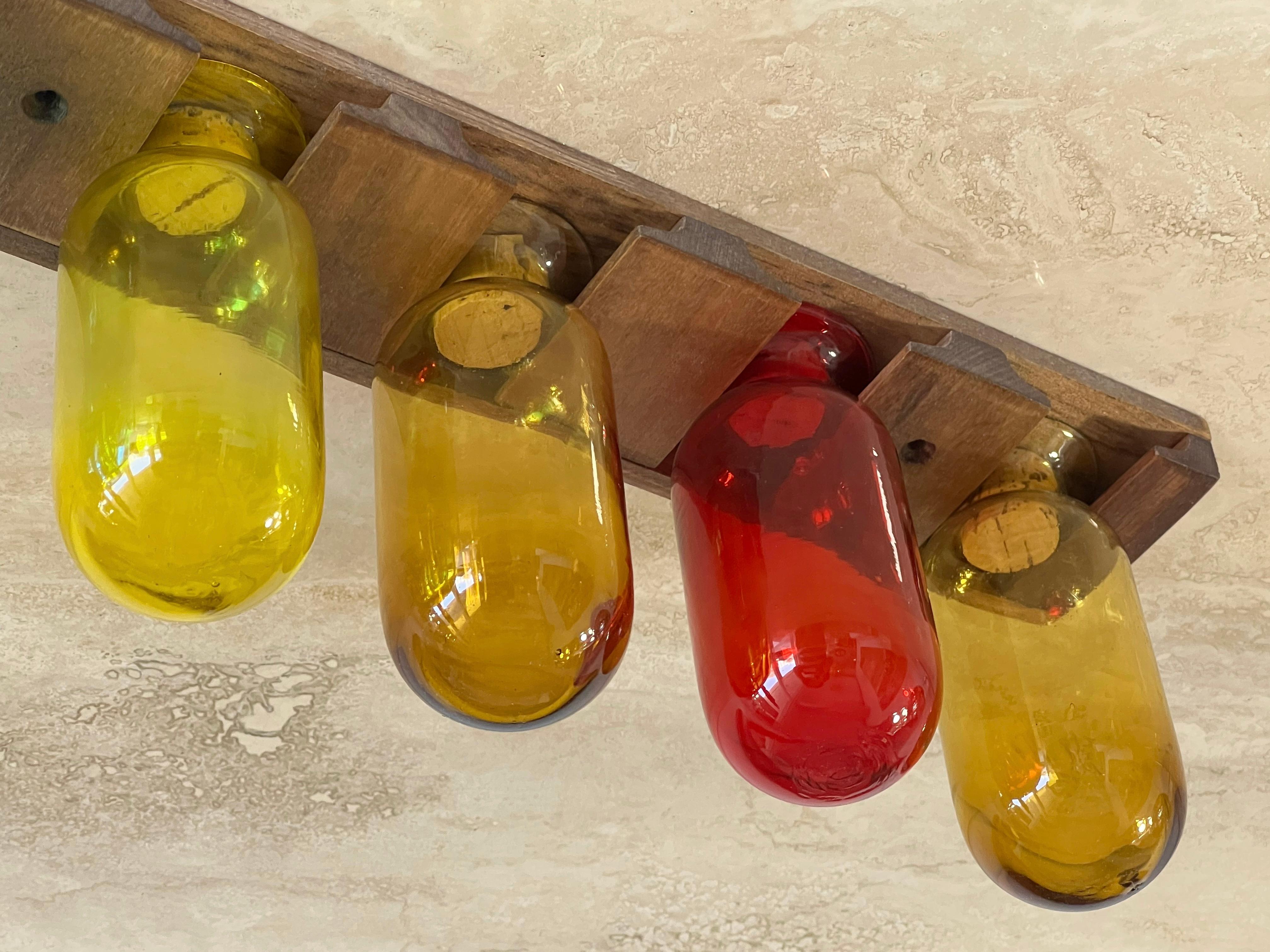 Japanese Glass Mid Century Modern Spice Rack Japan For Sale