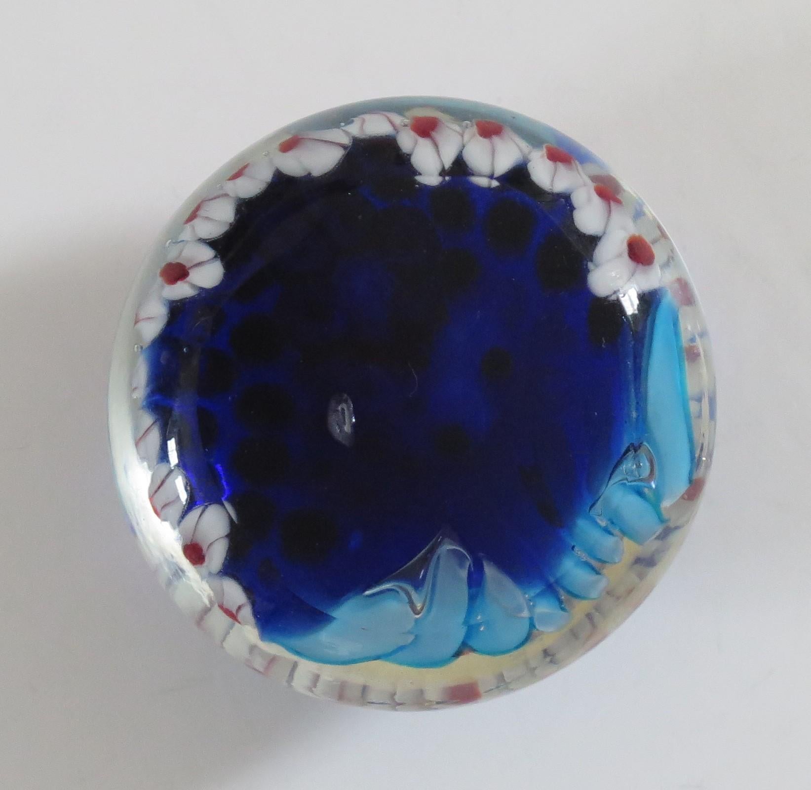 Glass Millefiori Paperweight by Strathearn or Perthshire Scotland, circa 1970 For Sale 3