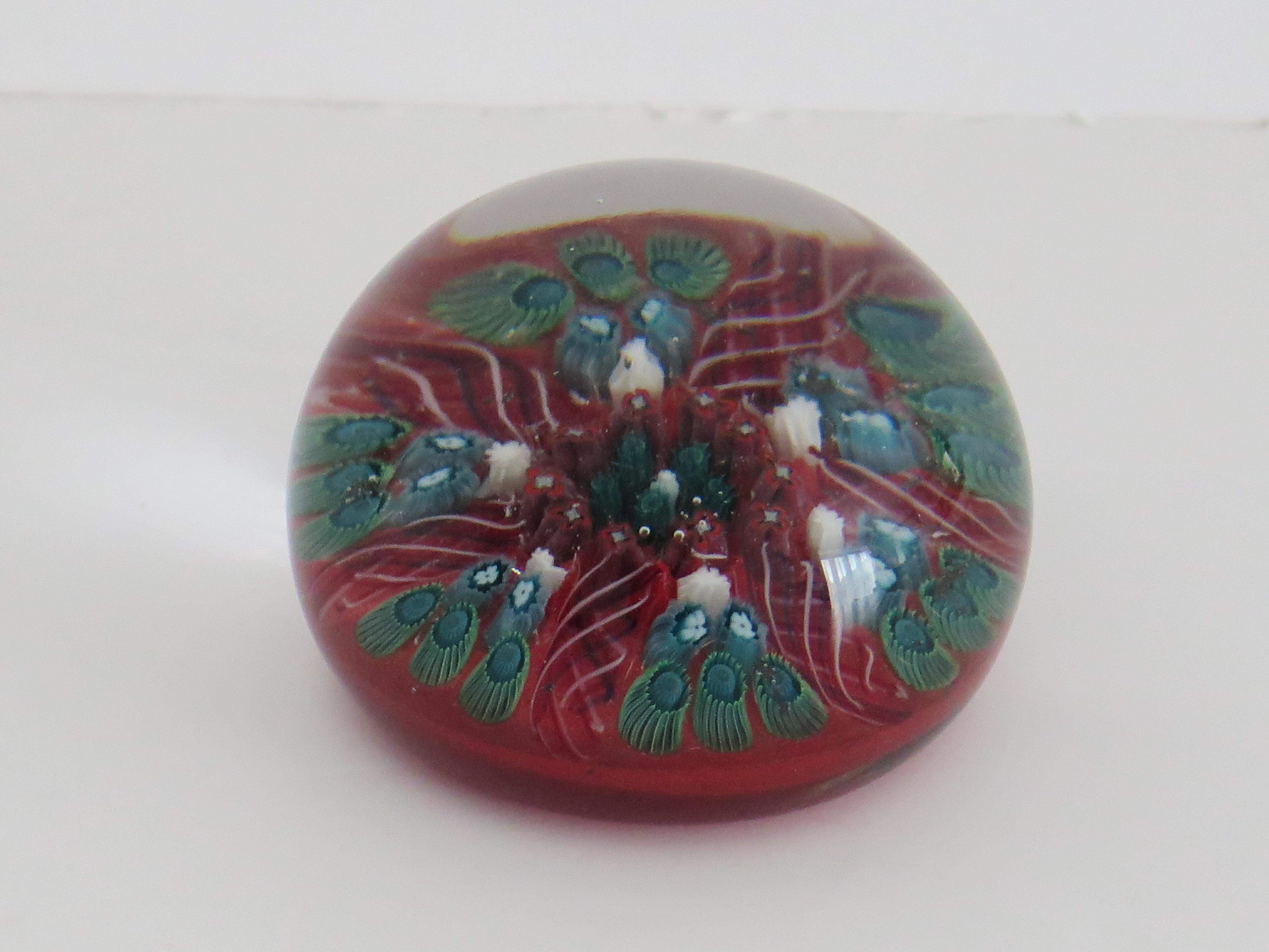 Fermacarte in vetro Millefiori Vasart soffiato a mano, Scozia 1960 circa in vendita 3
