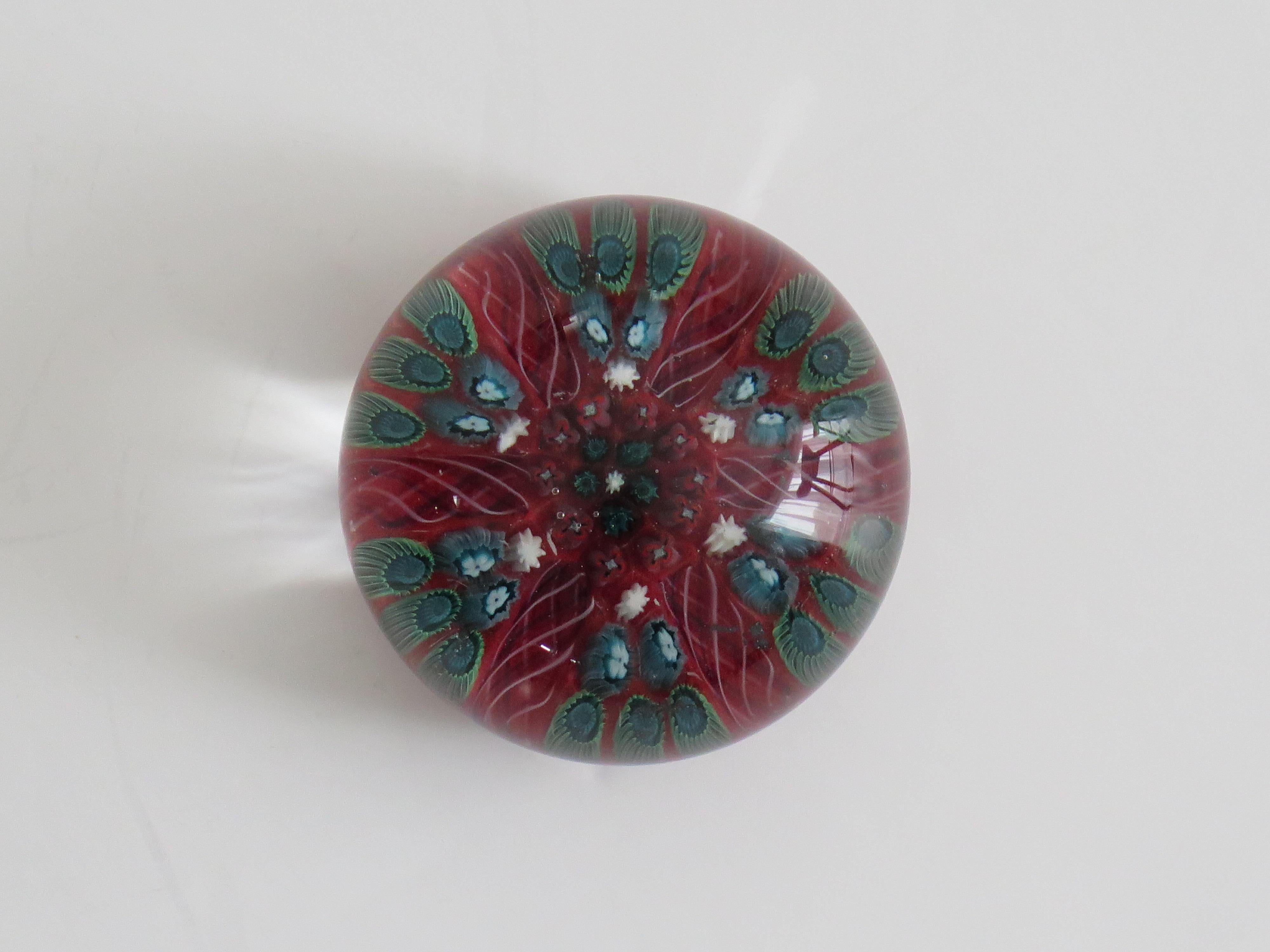 Fermacarte in vetro Millefiori Vasart soffiato a mano, Scozia 1960 circa in vendita 4