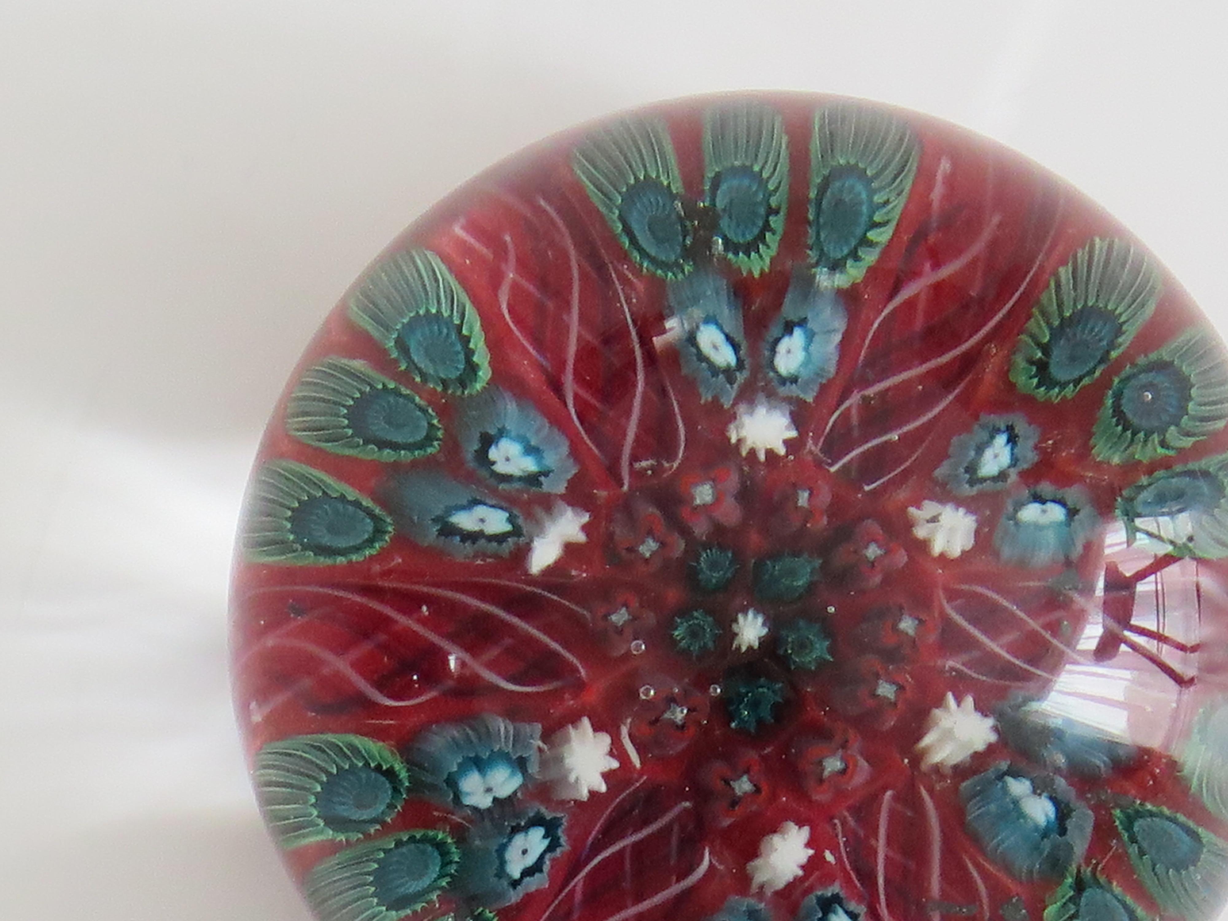 Fermacarte in vetro Millefiori Vasart soffiato a mano, Scozia 1960 circa in vendita 5