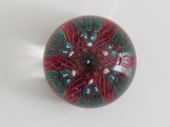 Glass Millefiori Vasart Paperweight Hand Blown, Scotland circa 1960