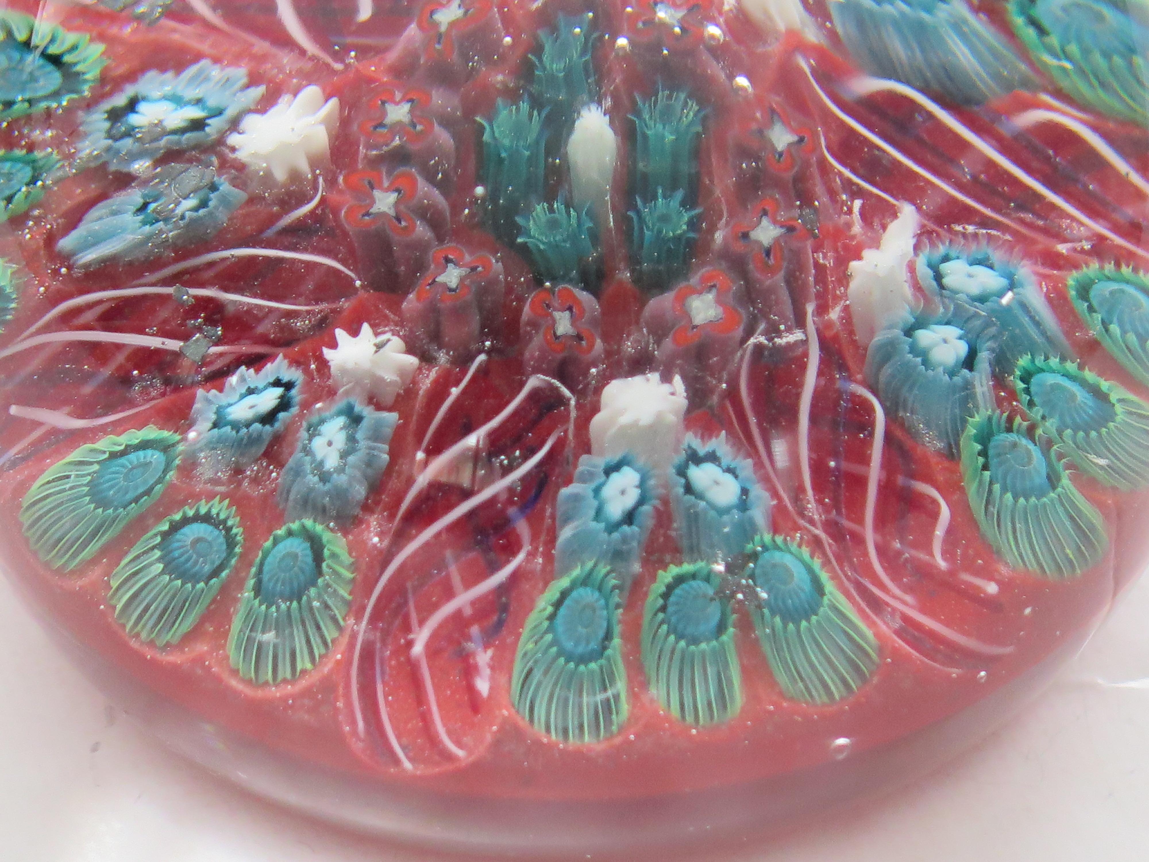 Glass Millefiori Vasart Paperweight Hand Blown, Scotland circa 1960 For Sale 1