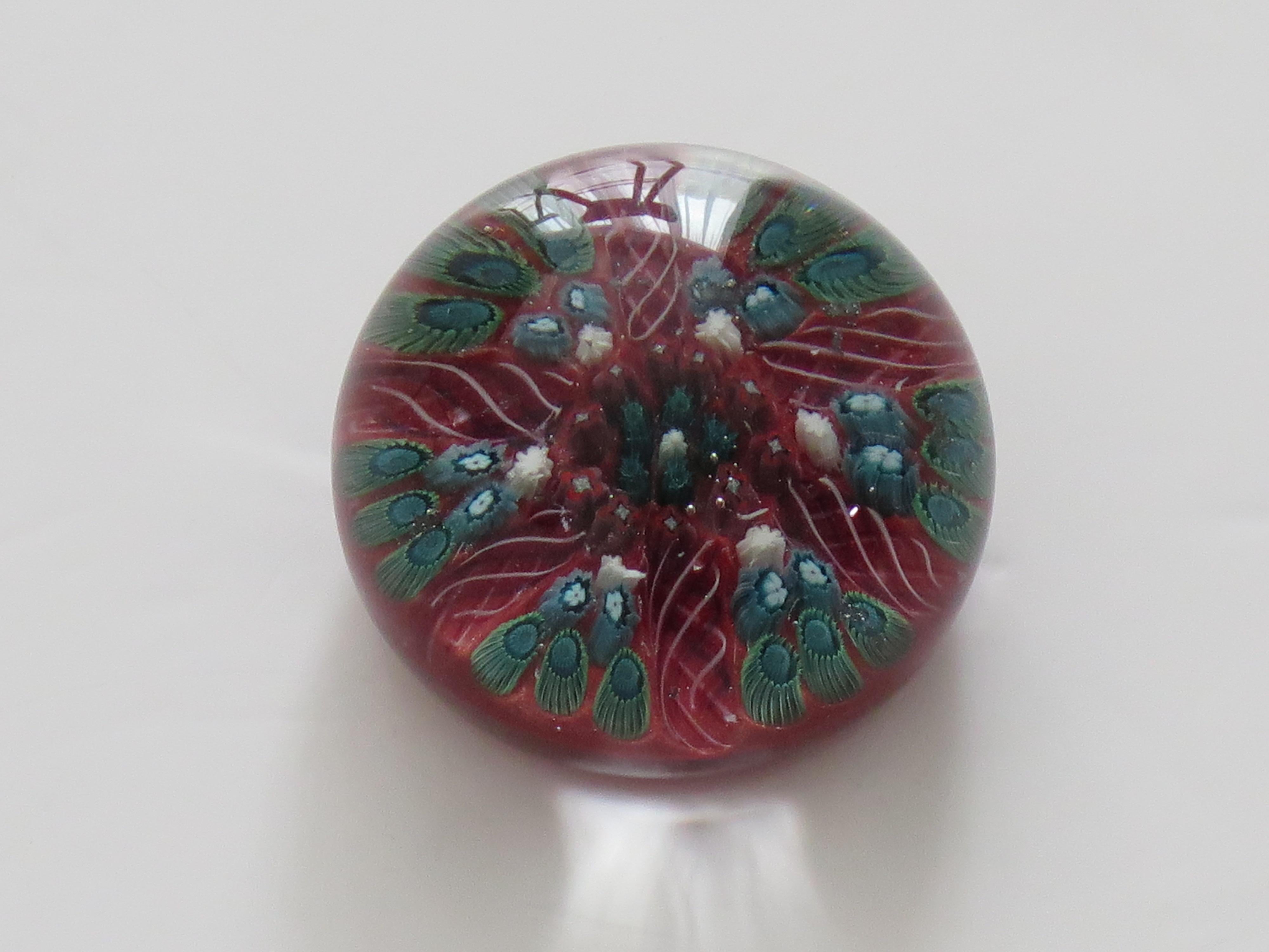 Fermacarte in vetro Millefiori Vasart soffiato a mano, Scozia 1960 circa in vendita 1