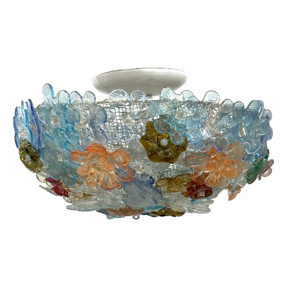Vetro di Murano Lampada Milliefiori in vetro in vendita