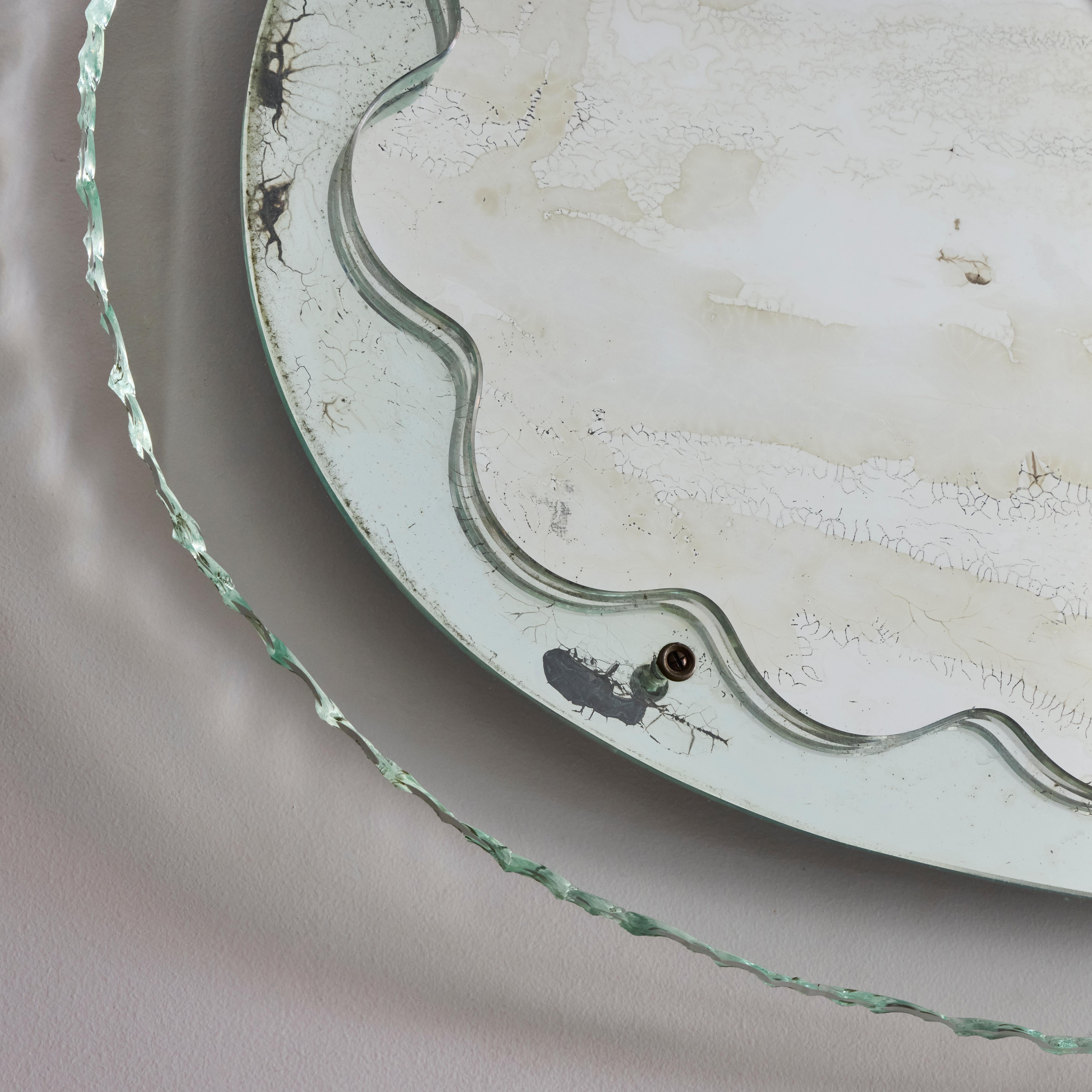 Glass Mirror in the Style of Max Ingrand for Fontana Arte For Sale 2
