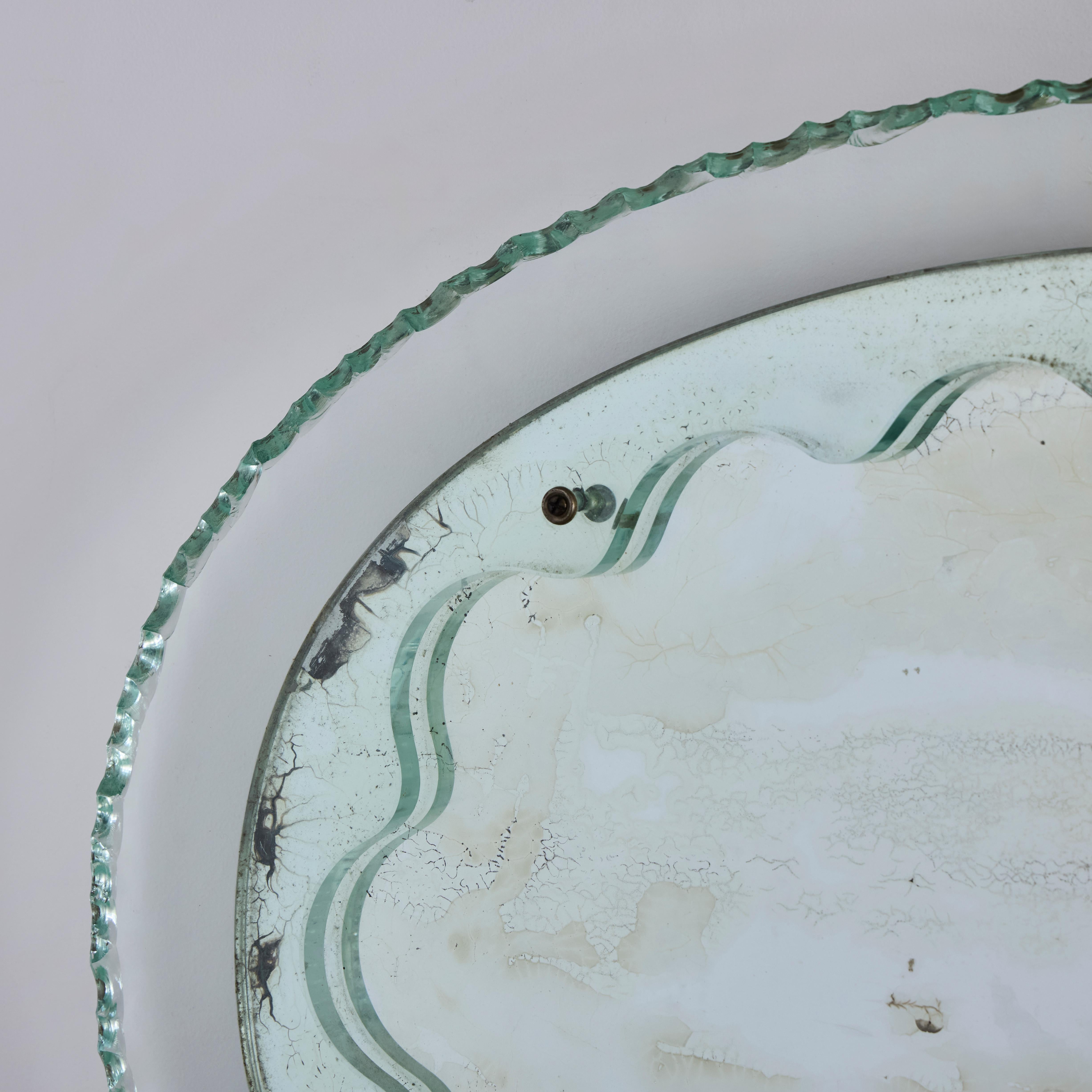 Glass Mirror in the Style of Max Ingrand for Fontana Arte For Sale 3