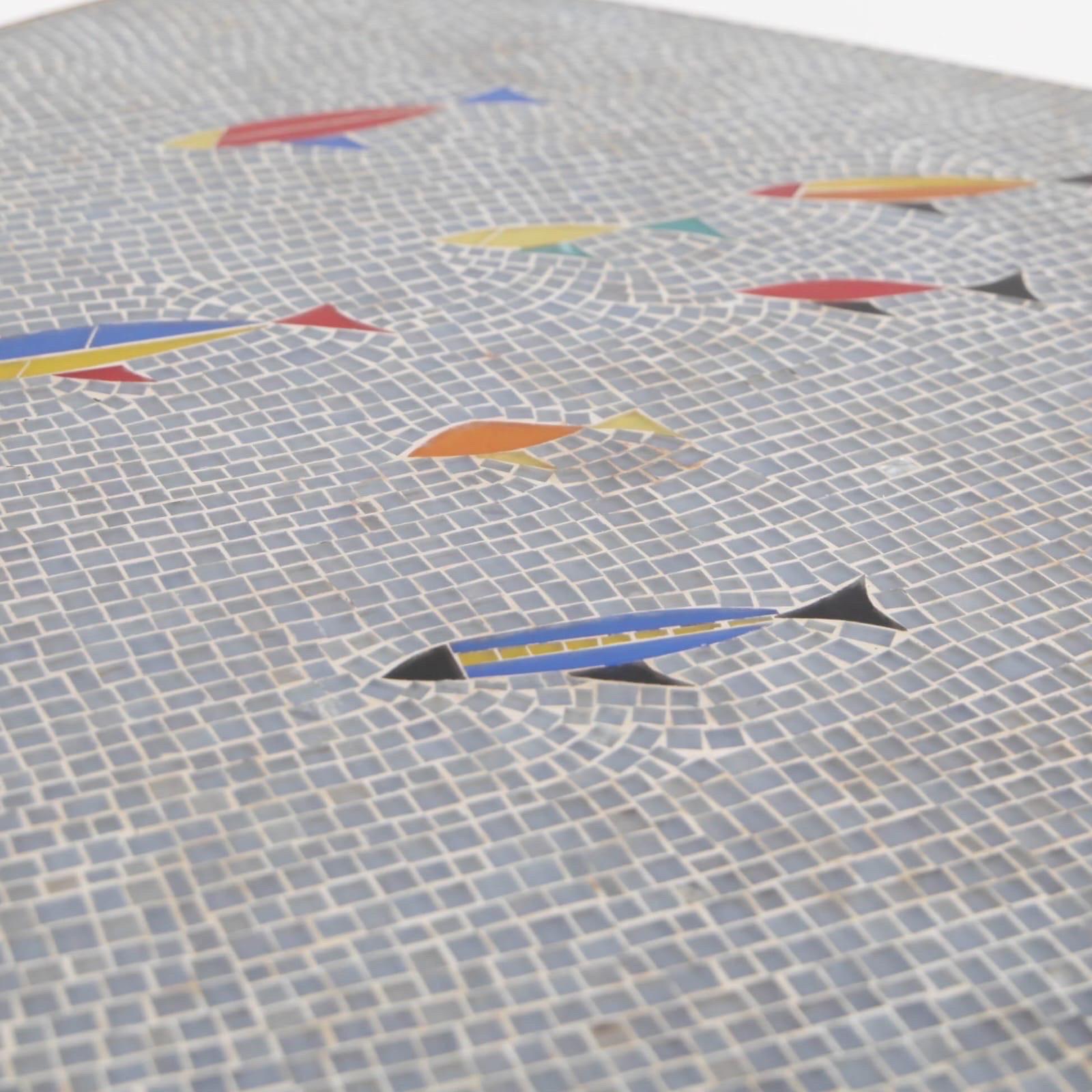 Table basse en mosaïque de verre en vente 7