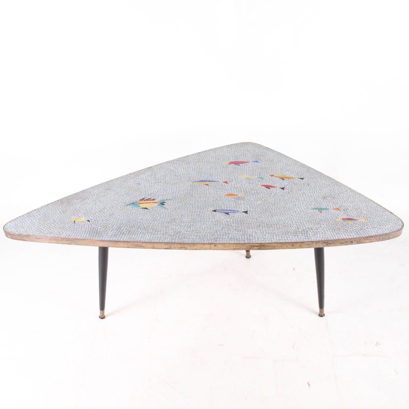 Table basse en mosaïque de verre en vente 1