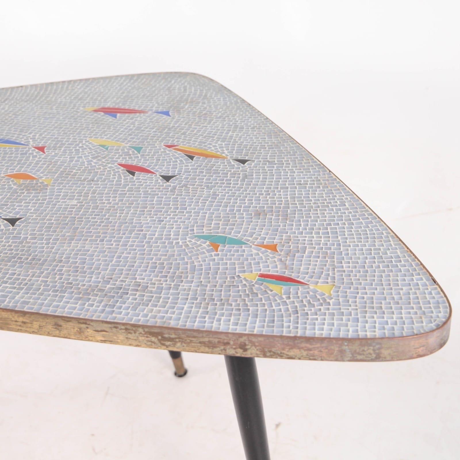 Table basse en mosaïque de verre en vente 2
