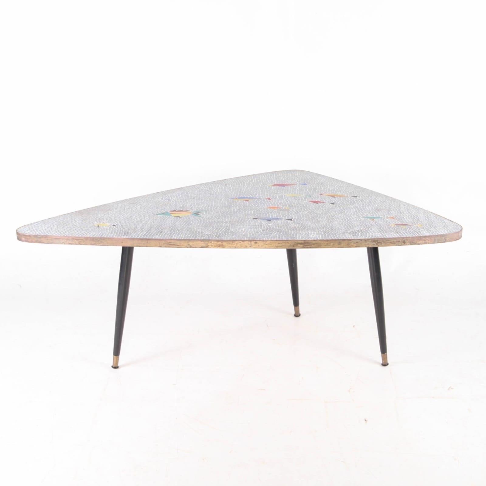 Table basse en mosaïque de verre en vente 4