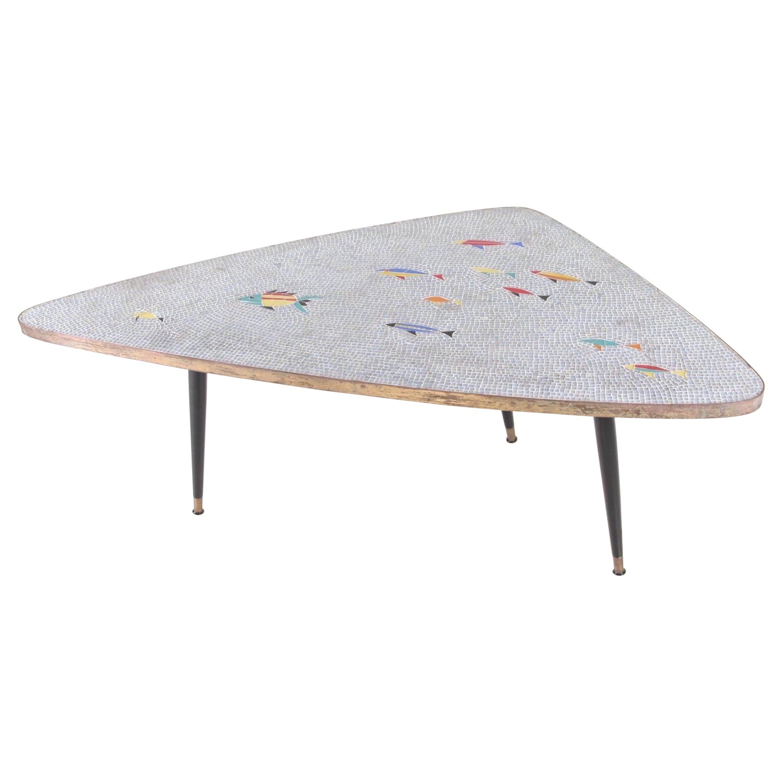 Table basse en mosaïque de verre