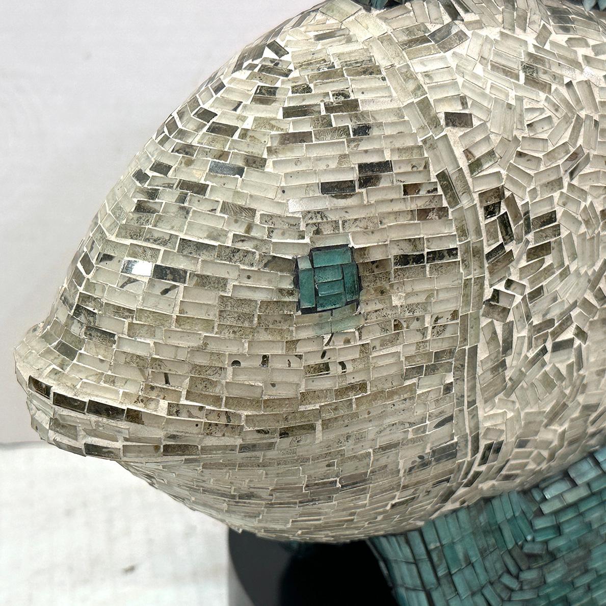 French Glass Mosaic Lamp For Sale