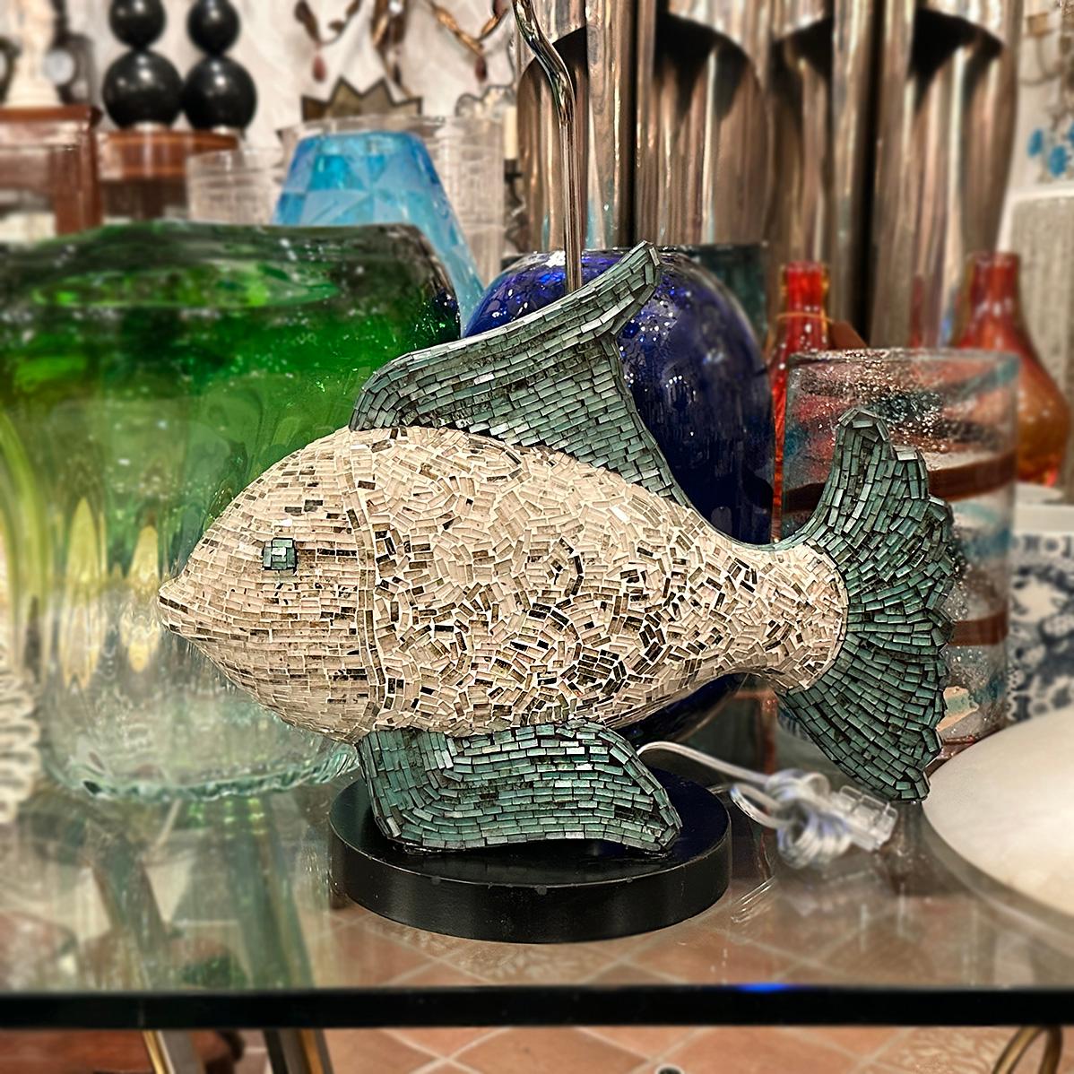 Glass Mosaic Lamp For Sale 1