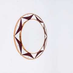 Hollywood Regency. Glass mosaic Sunburst mirror, Spain, 1960s