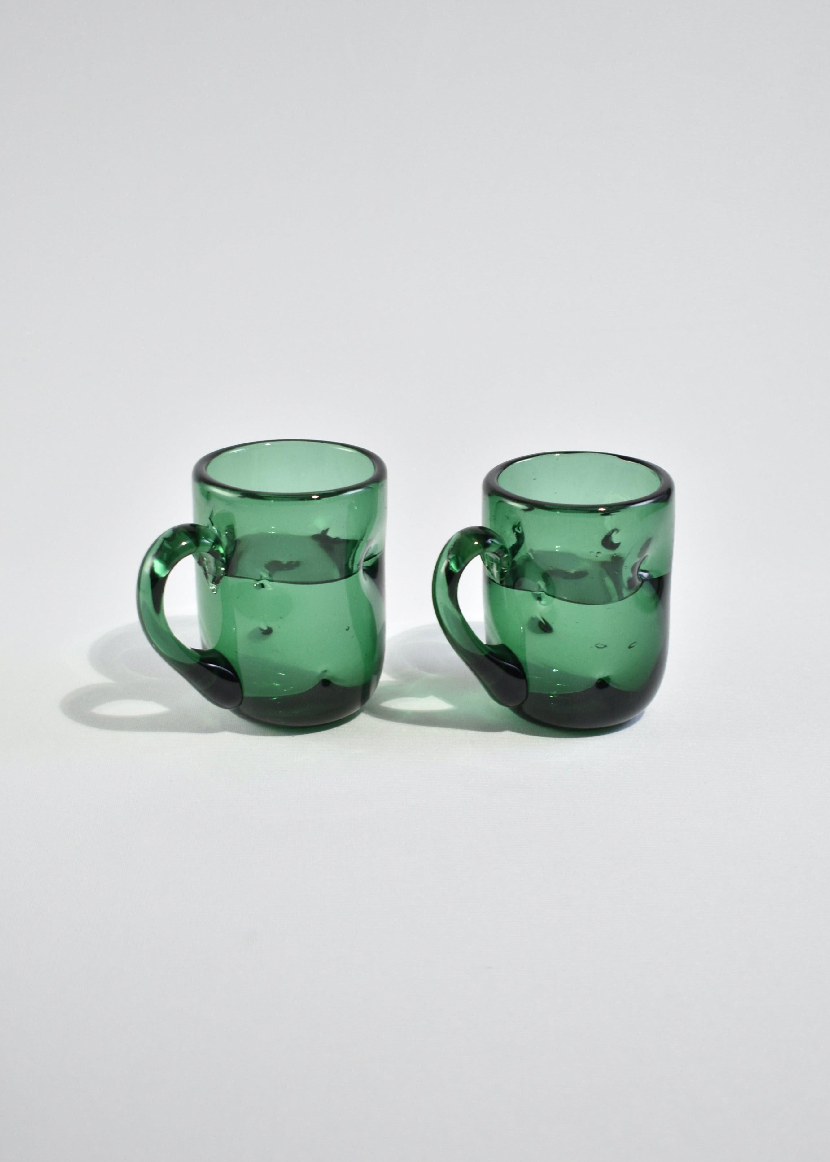 20th Century Glass Mug Set