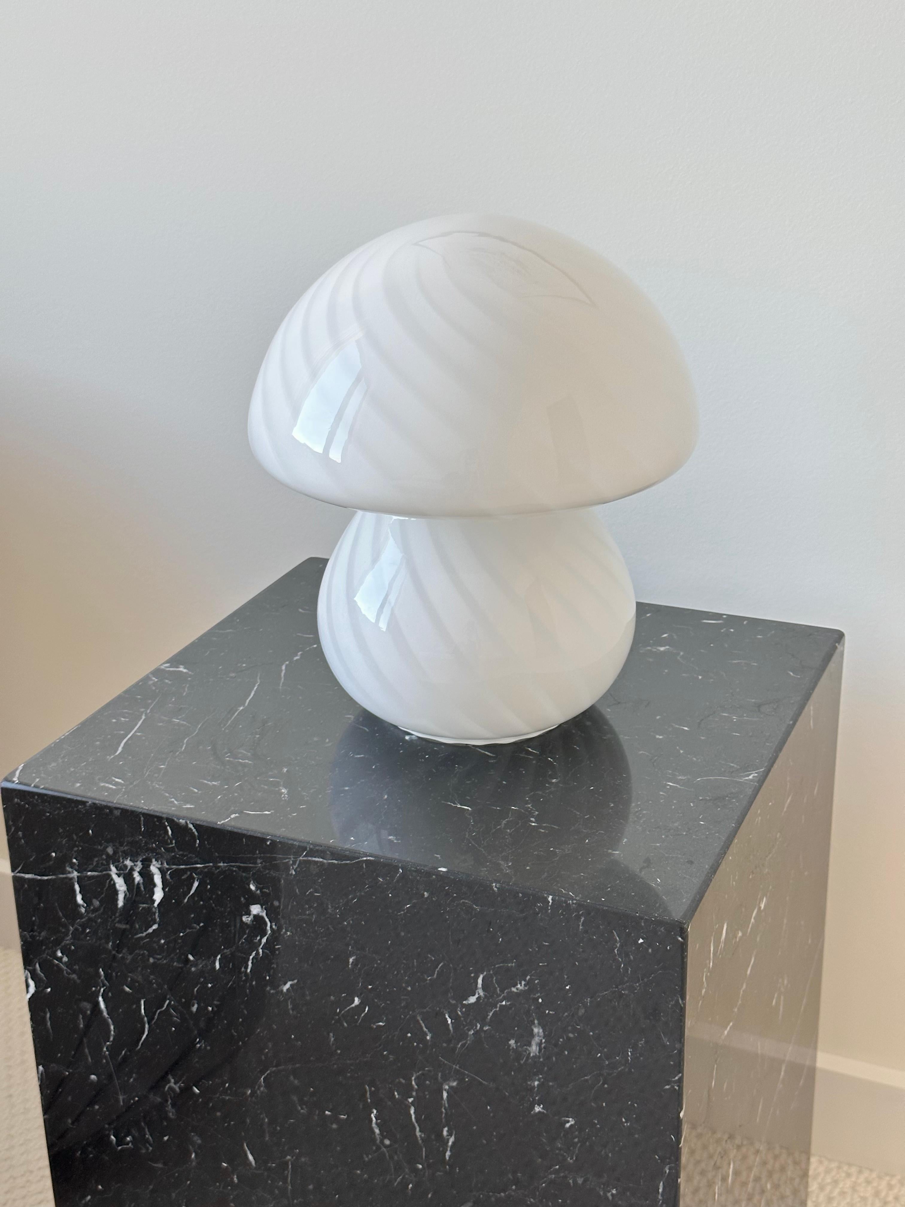 Vintage Murano glass Mushroom Lamp For Sale at 1stDibs