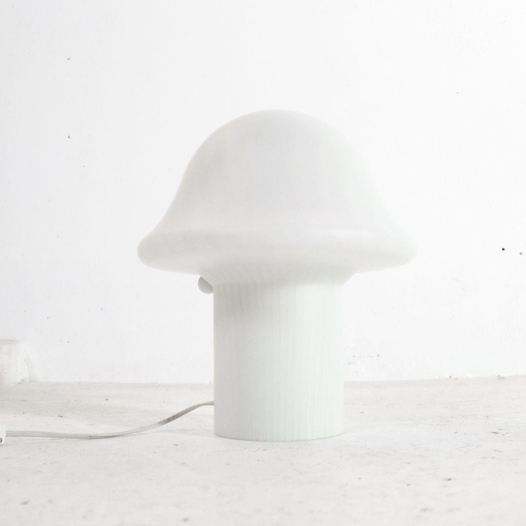 Late 20th Century Glass Mushroom Table Lamp by Peil & Putzler 1970s For Sale